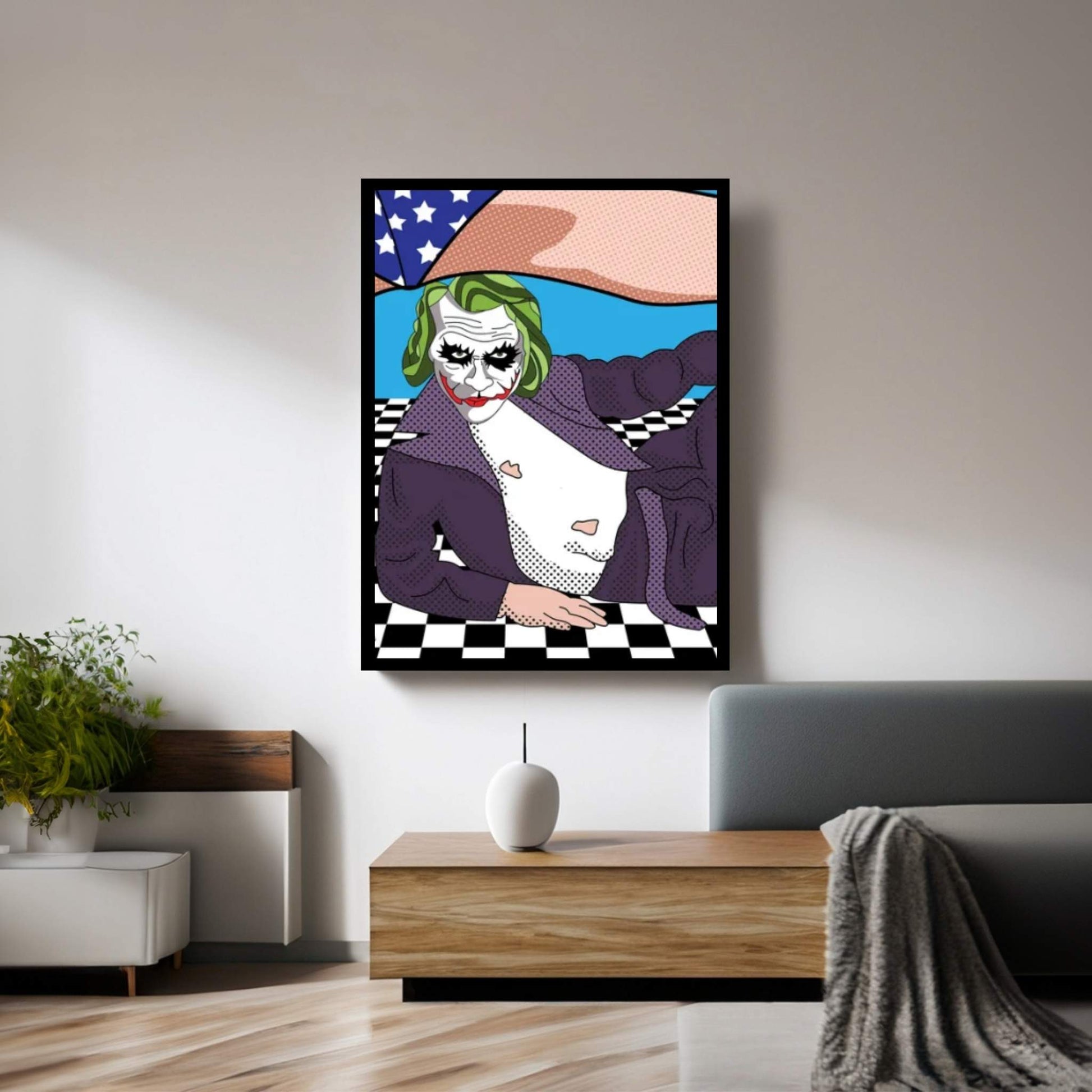 Joker Bod Canvas Wall Art - Y Canvas