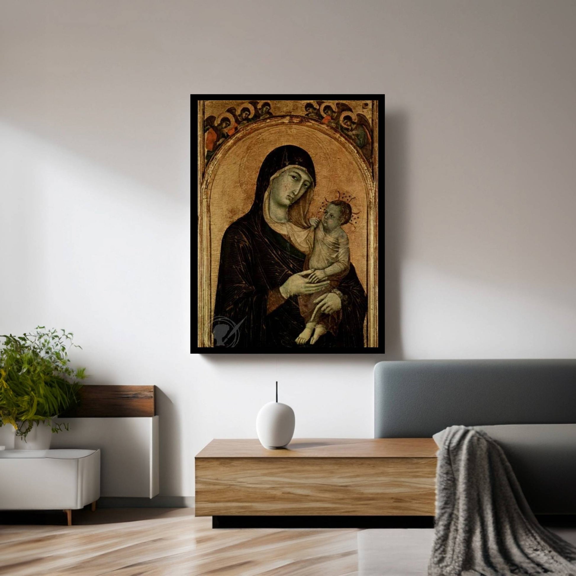 Madonna and Child Canvas Wall Art - Y Canvas