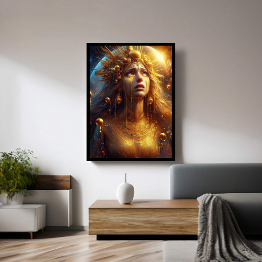 The Golden Tears Gustav Klimt Modern Abstract Reproduction Canvas Wall Art - Y Canvas