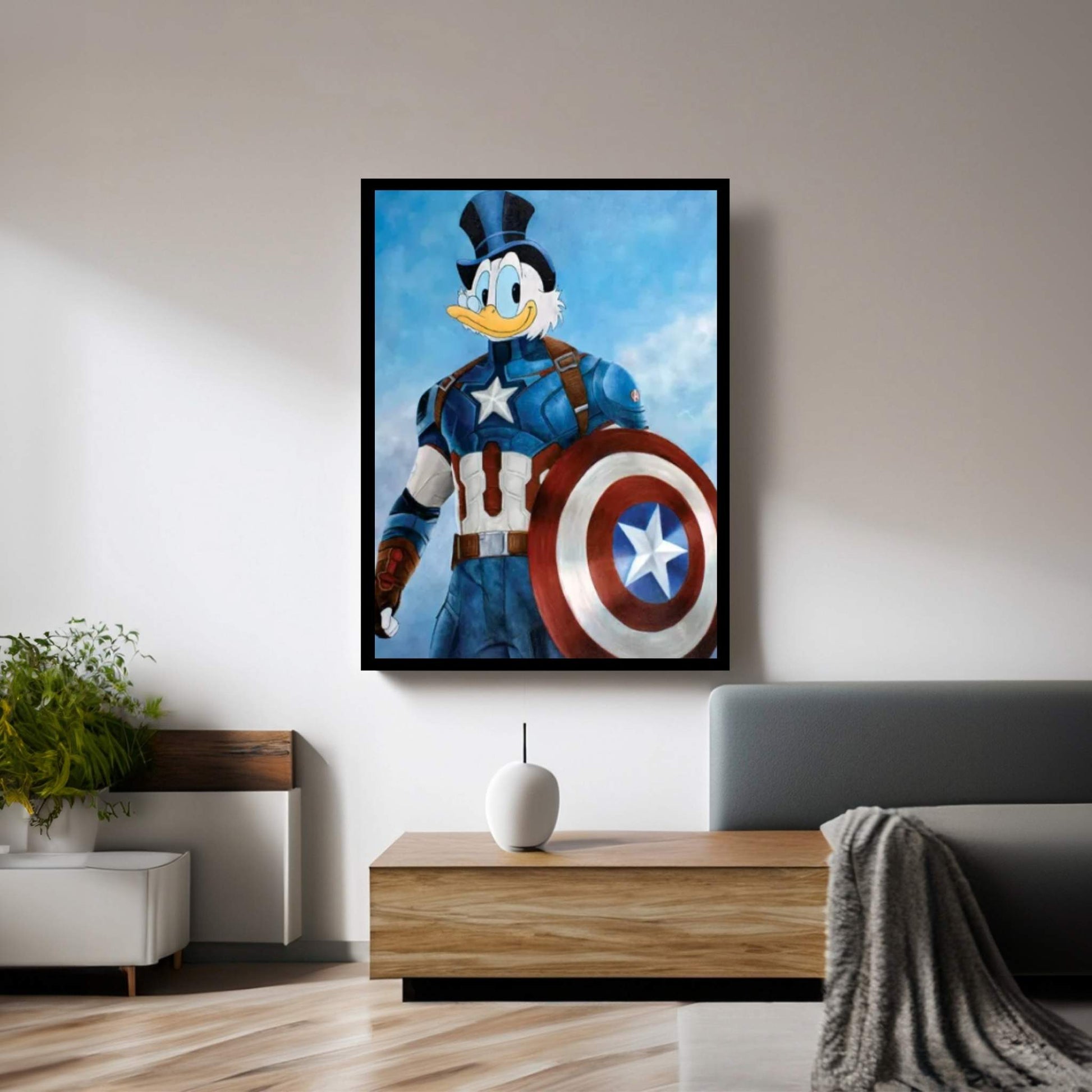 Captain Scrooge McDuck Canvas Wall Art - Y Canvas