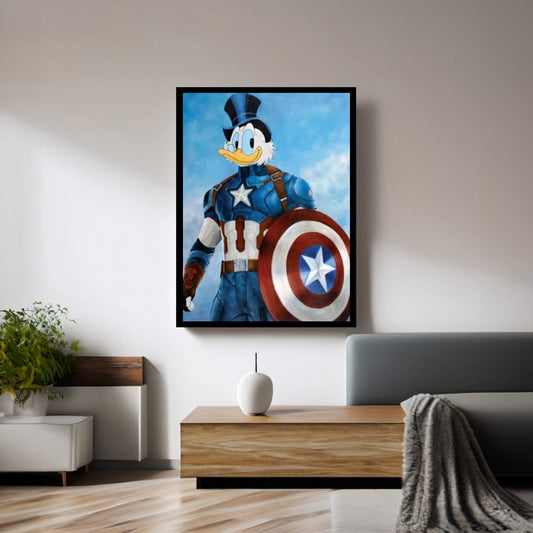 Captain Scrooge McDuck Canvas Wall Art - Y Canvas