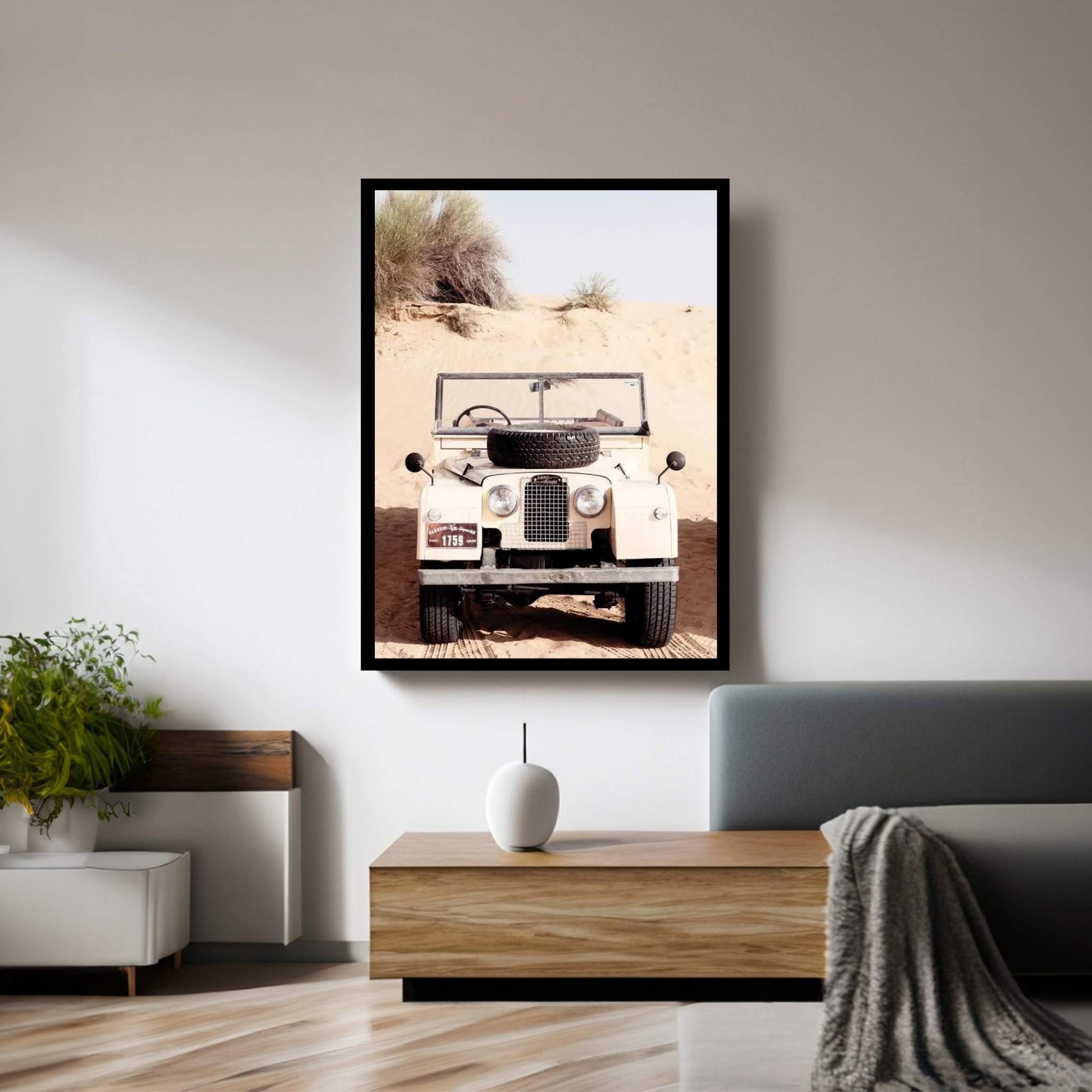 Dubai UAE - Land Rover Desert Canvas Wall Art - Y Canvas