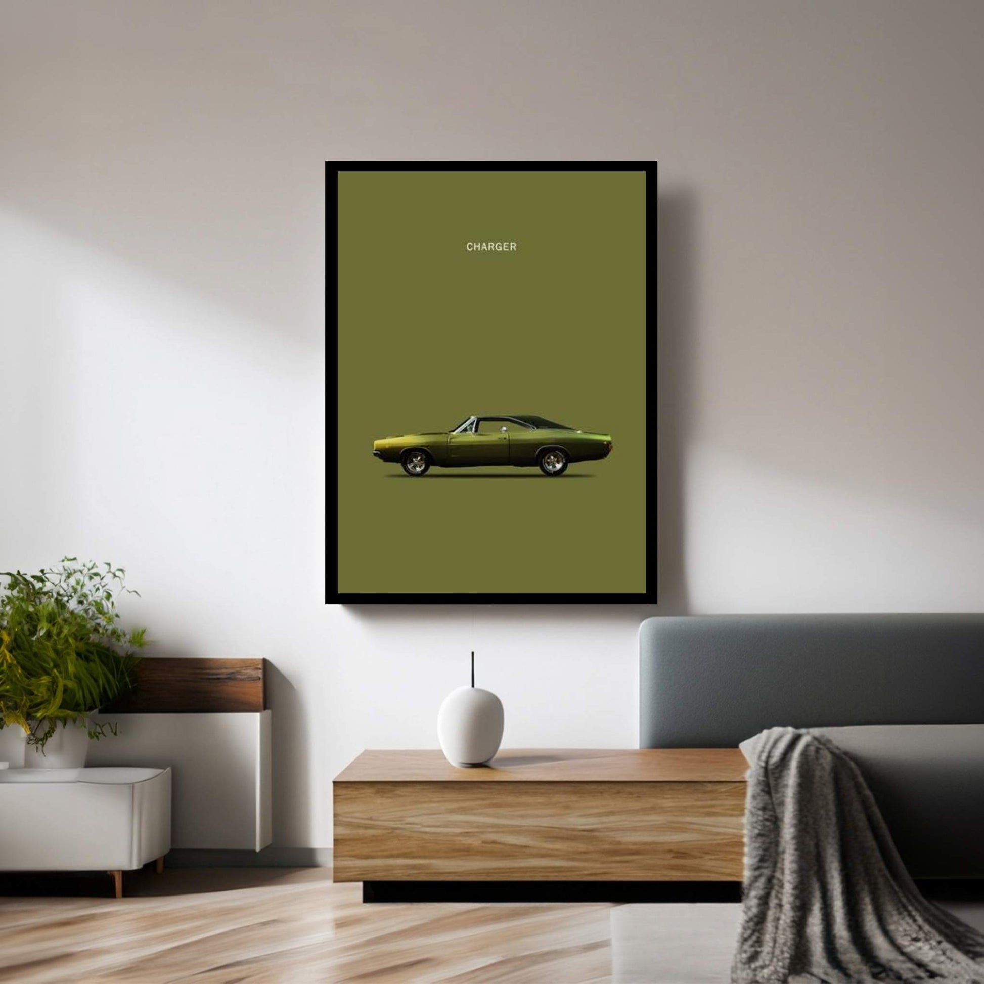 Dodge Charger Canvas Wall Art - Y Canvas