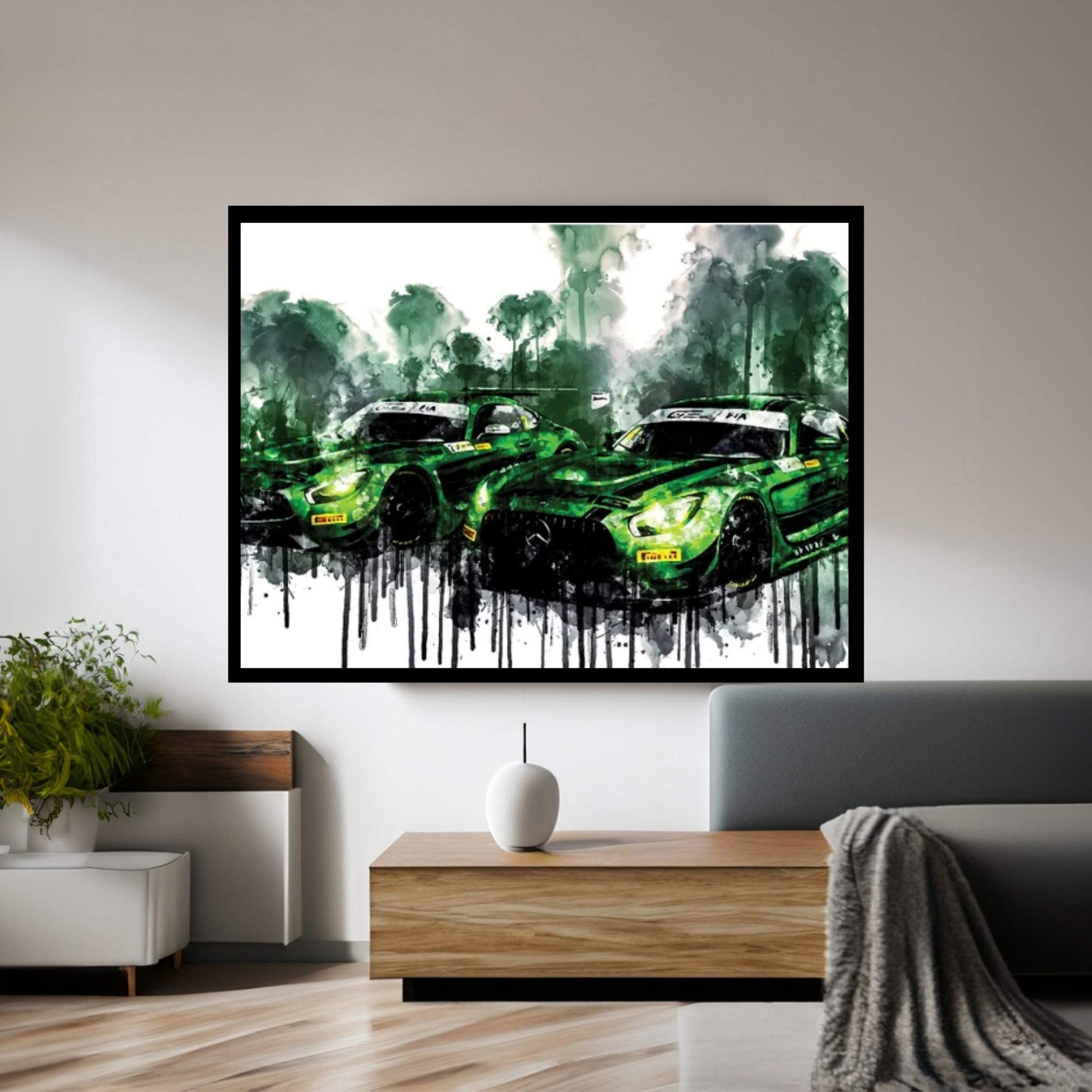 2017 Mercedes AMG GT3 Canvas Wall Art - Y Canvas