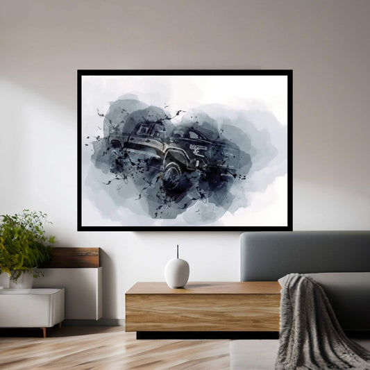 Goliath 700 GMC Sierra Denali Black Canvas Wall Art - Y Canvas