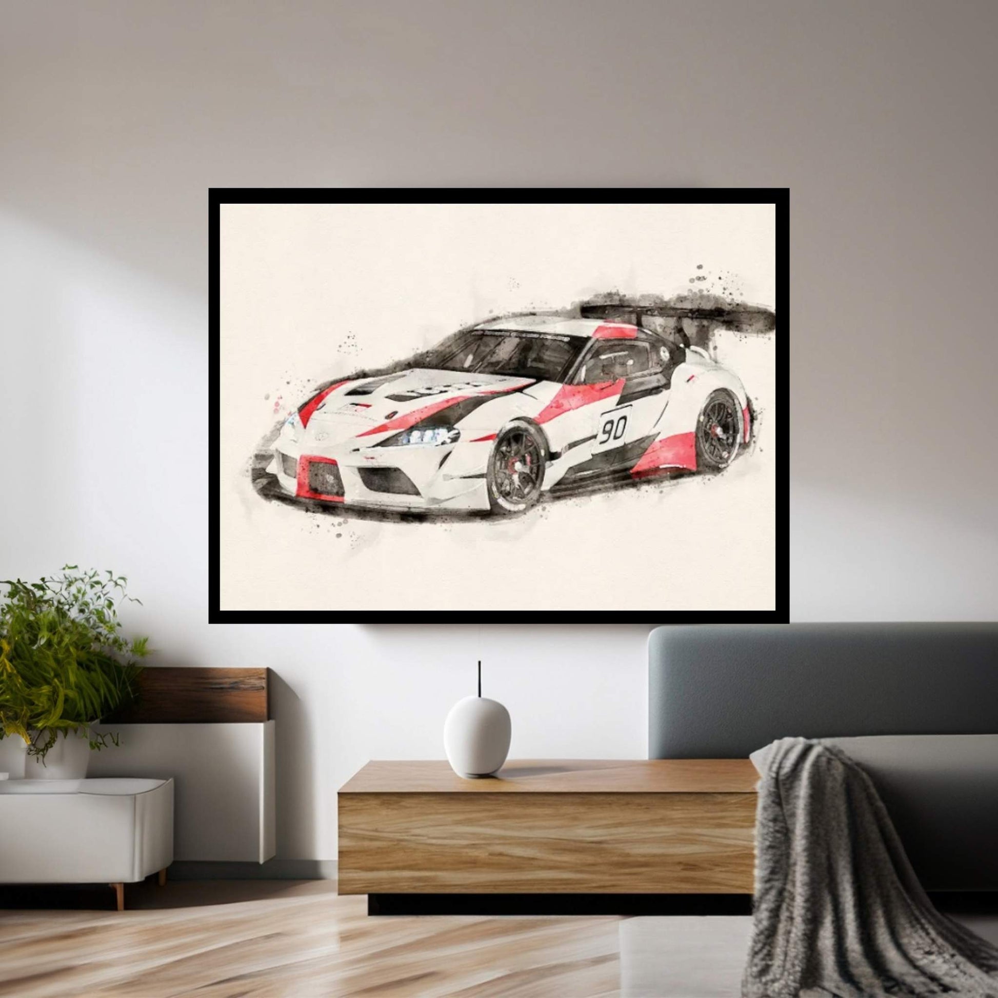 Toyota GR Supra Racing V II Canvas Wall Art - Y Canvas