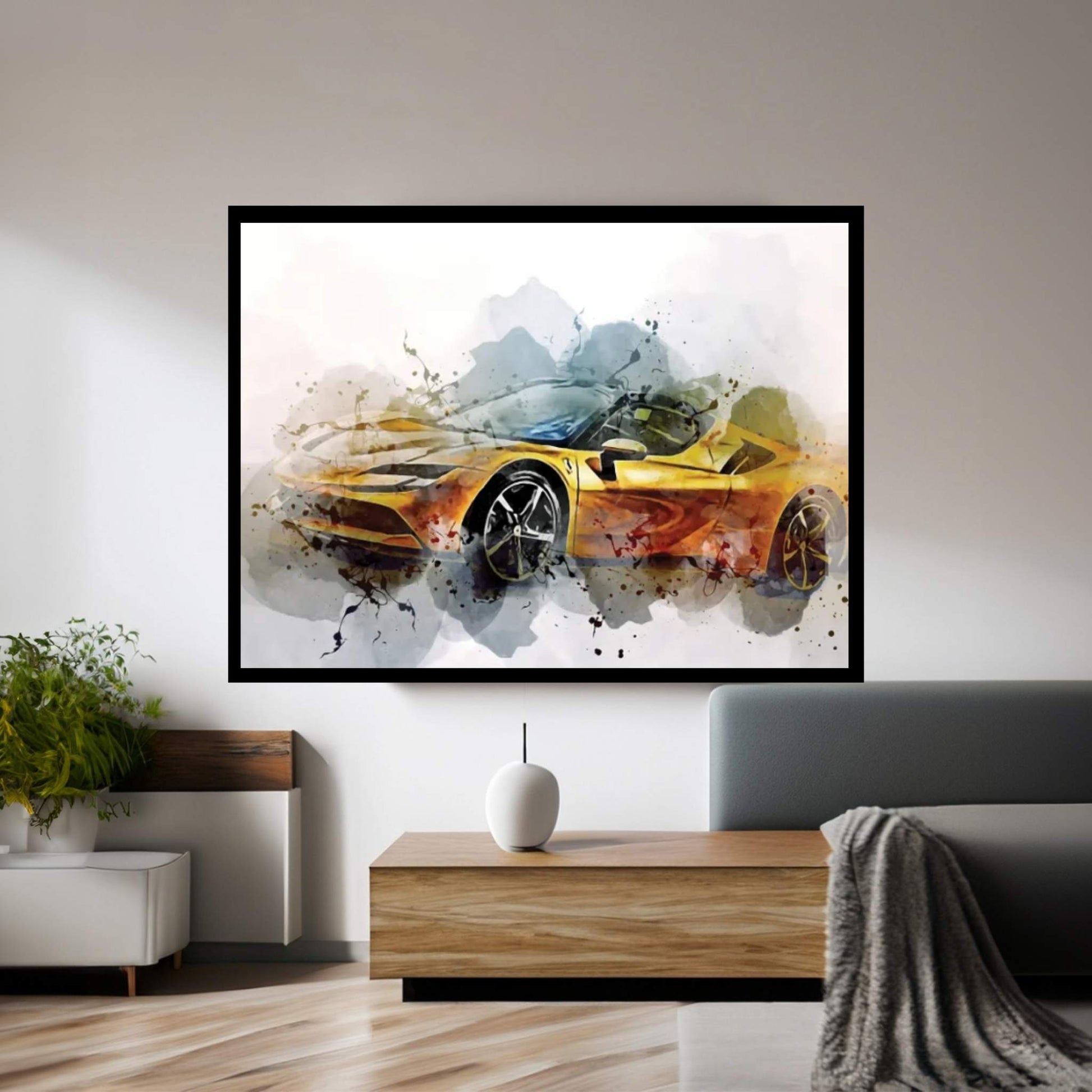 Ferrari Sf90 Spider Supercars 2022 Canvas Wall Art - Y Canvas