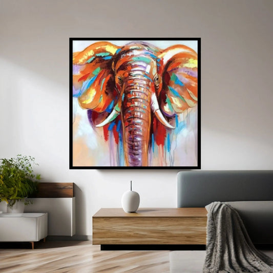 Banksy Canvas Wall Art,Banksy Street Art, Banksy Graffiti Poster, Banksy Elephant Canvas Art - Y Canvas