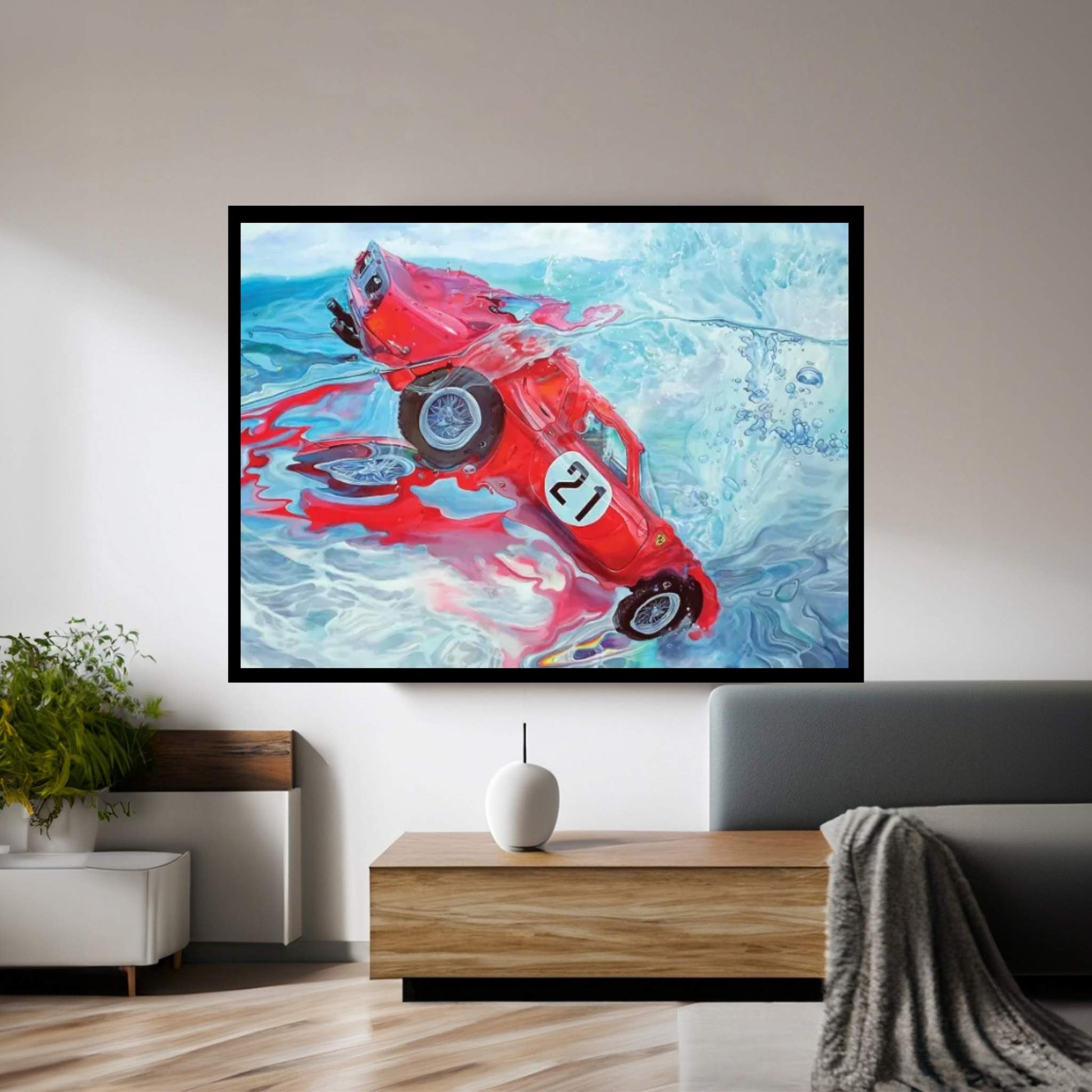 Ferrari No. 21 Canvas Wall Art - Y Canvas