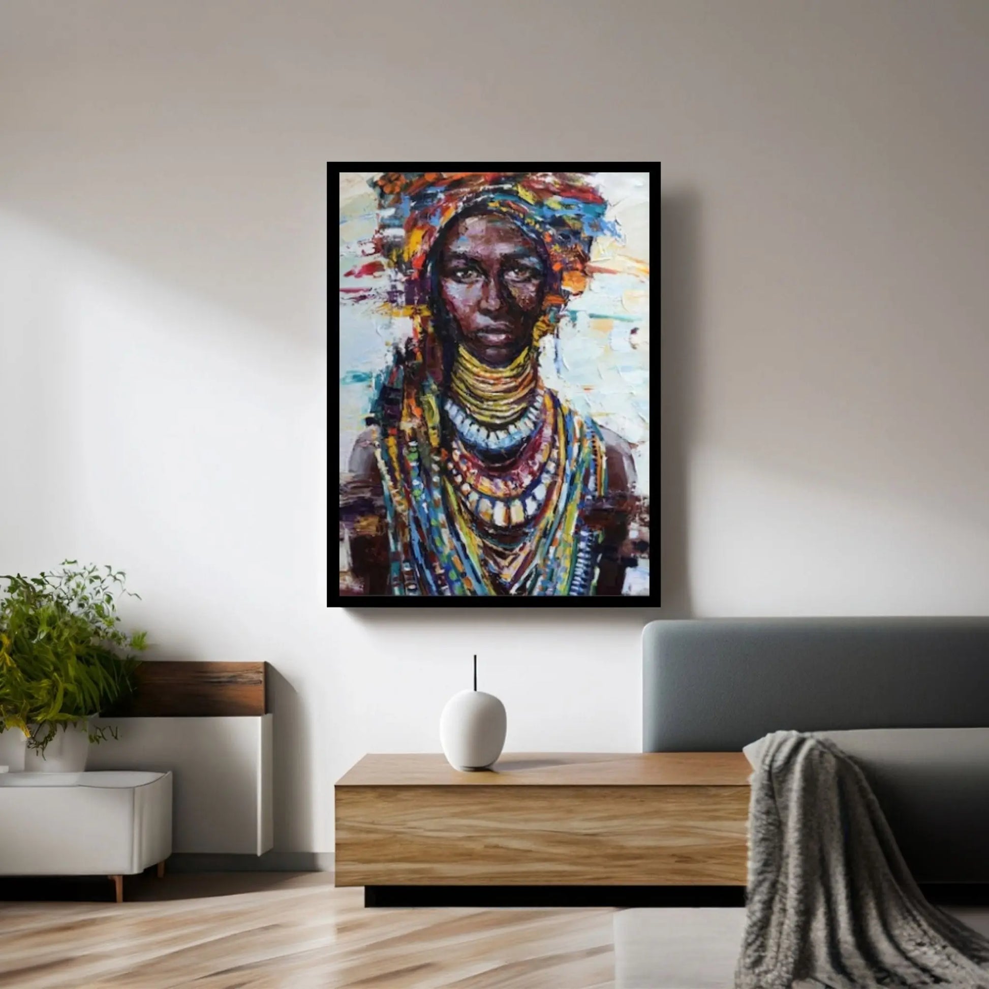 African Woman Art, African Woman Canvas, Wall Art Pictures, Black Canvas - Y Canvas