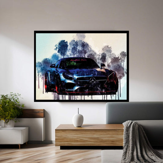 Mercedes Gts Amg 2017 Prior Design Red Black Wheels Tuning German Sports Cars Canvas Wall Art - Y Canvas