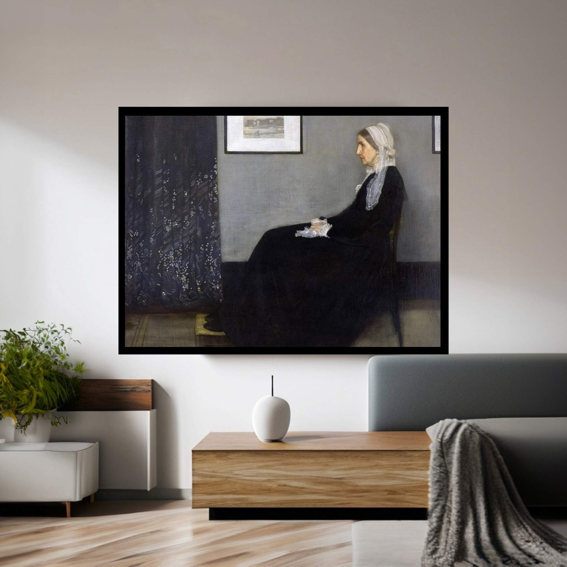 Arrangement in Grey and Black No. 1 (Whistler's Mother) Canvas Wall Art - Y Canvas