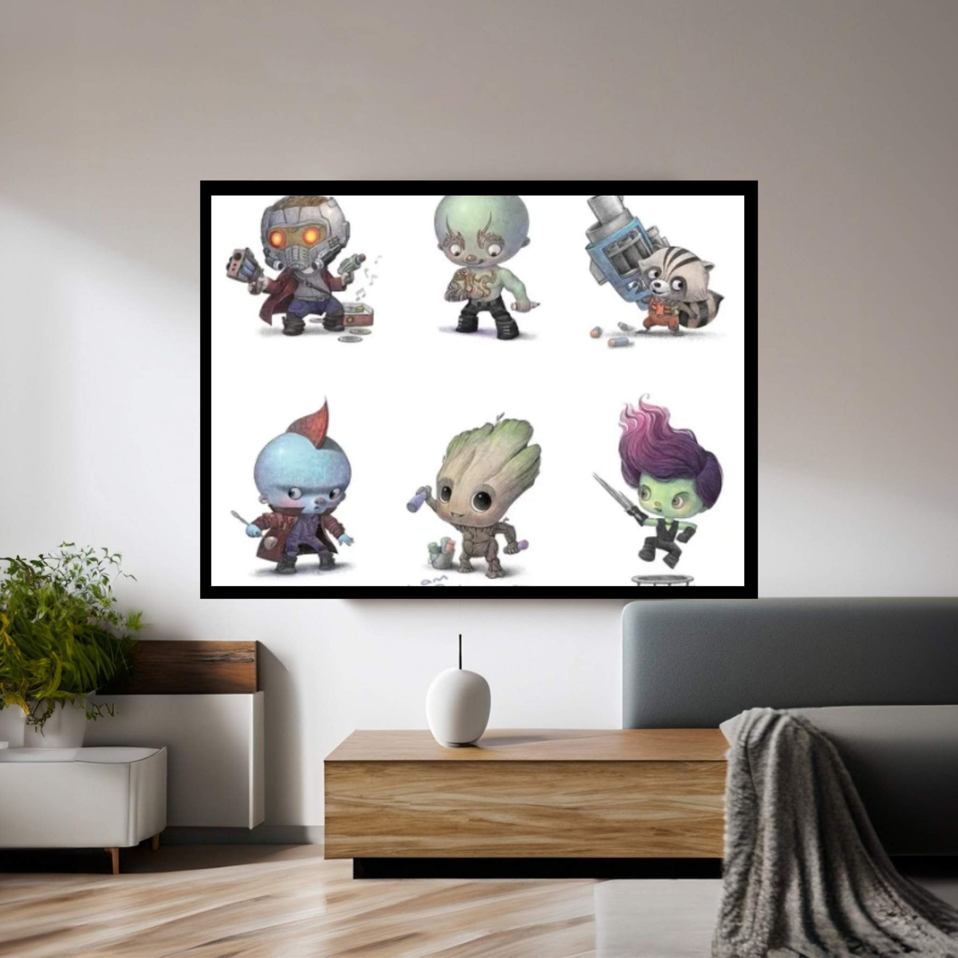 Character Families Canvas Wall Art - Y Canvas