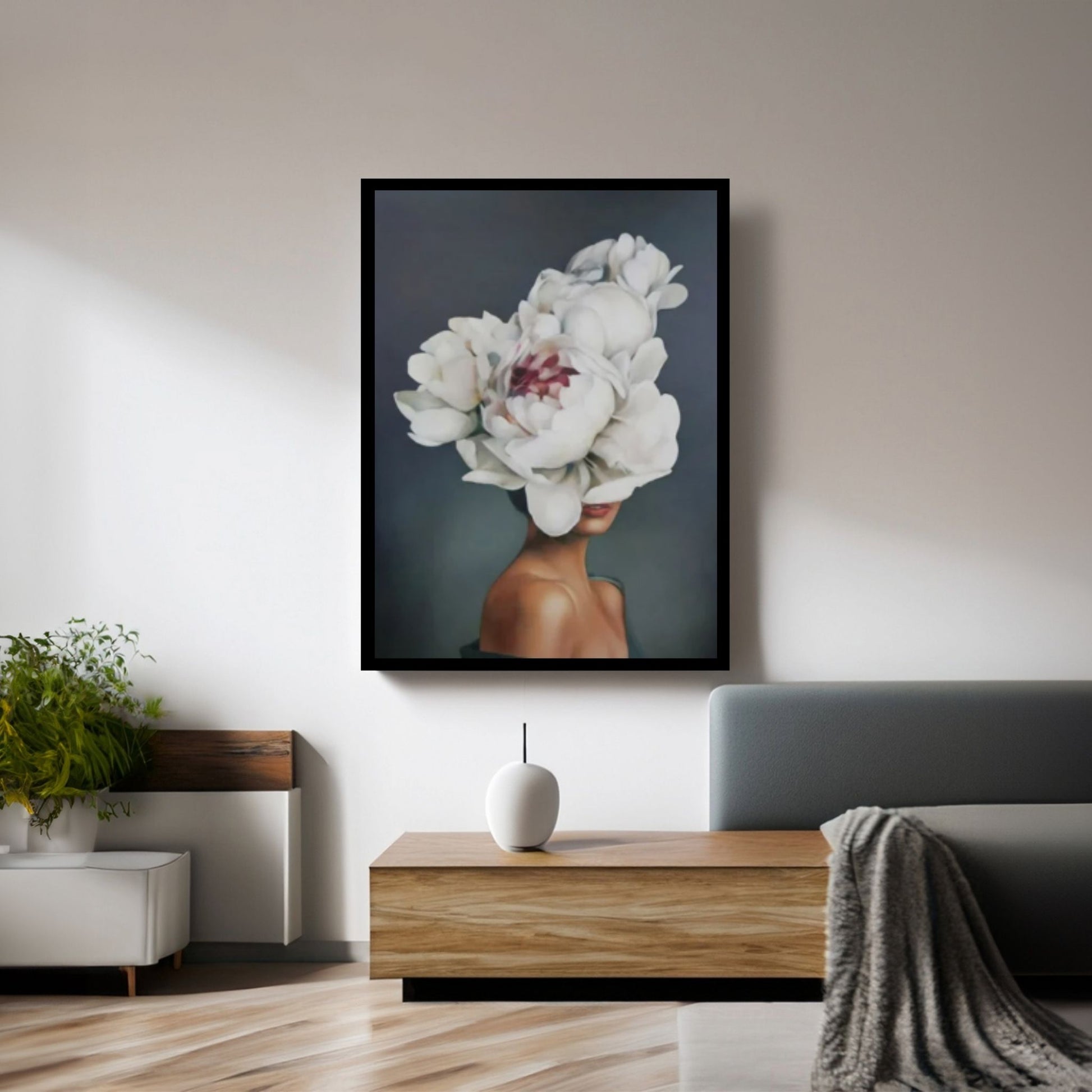 Floral Female Head Canvas Art, Heavenly Perfection Canvas, Roses and Woman, Woman Floral Art - Y Canvas