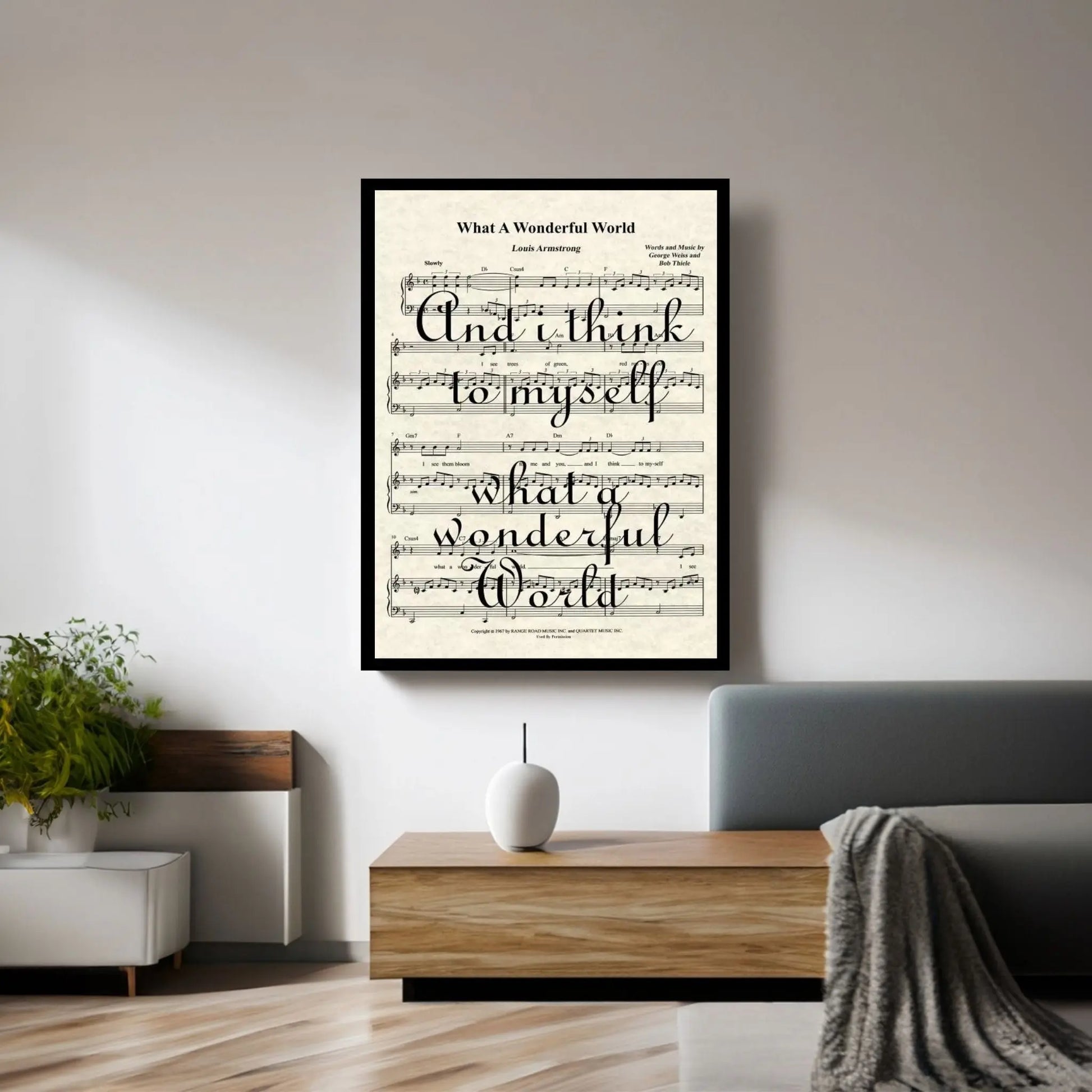 What A Wonderful World II Canvas Wall Art - Y Canvas