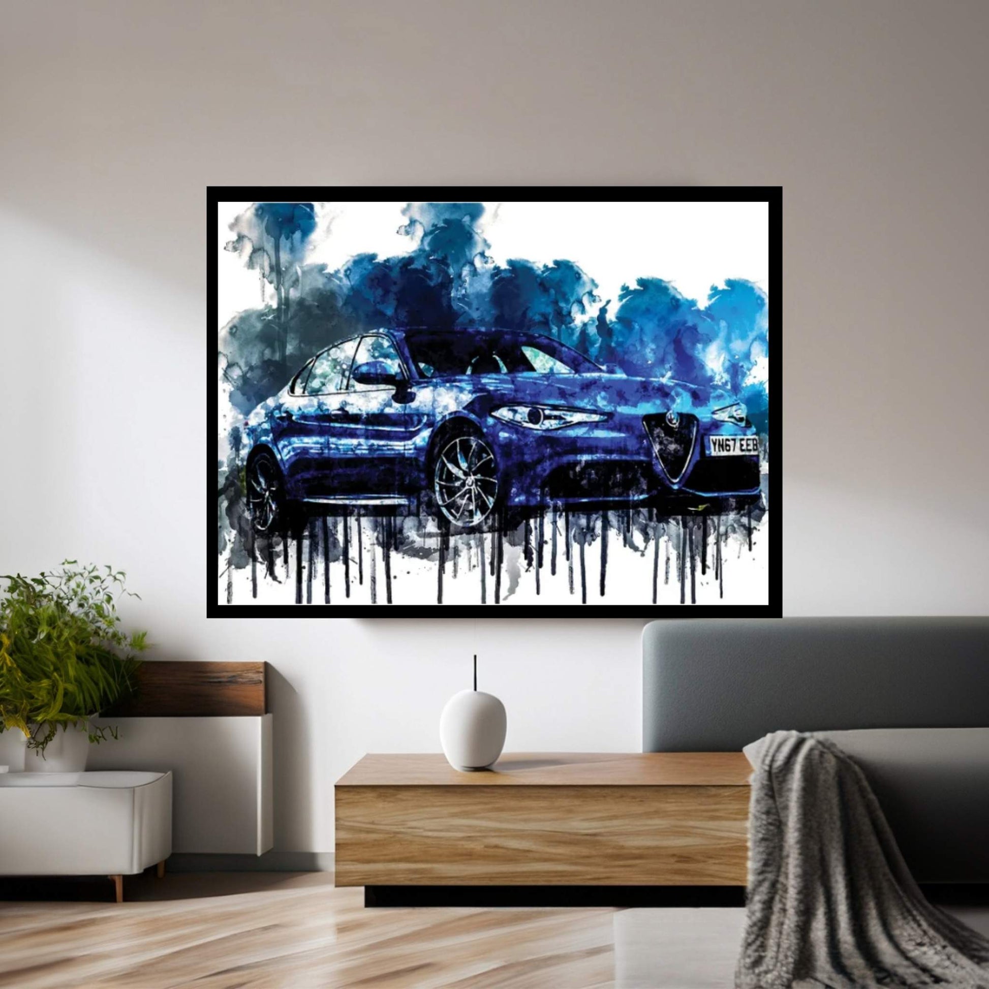 2017 Alfa Romeo Giulia Veloce Canvas Wall Art - Y Canvas