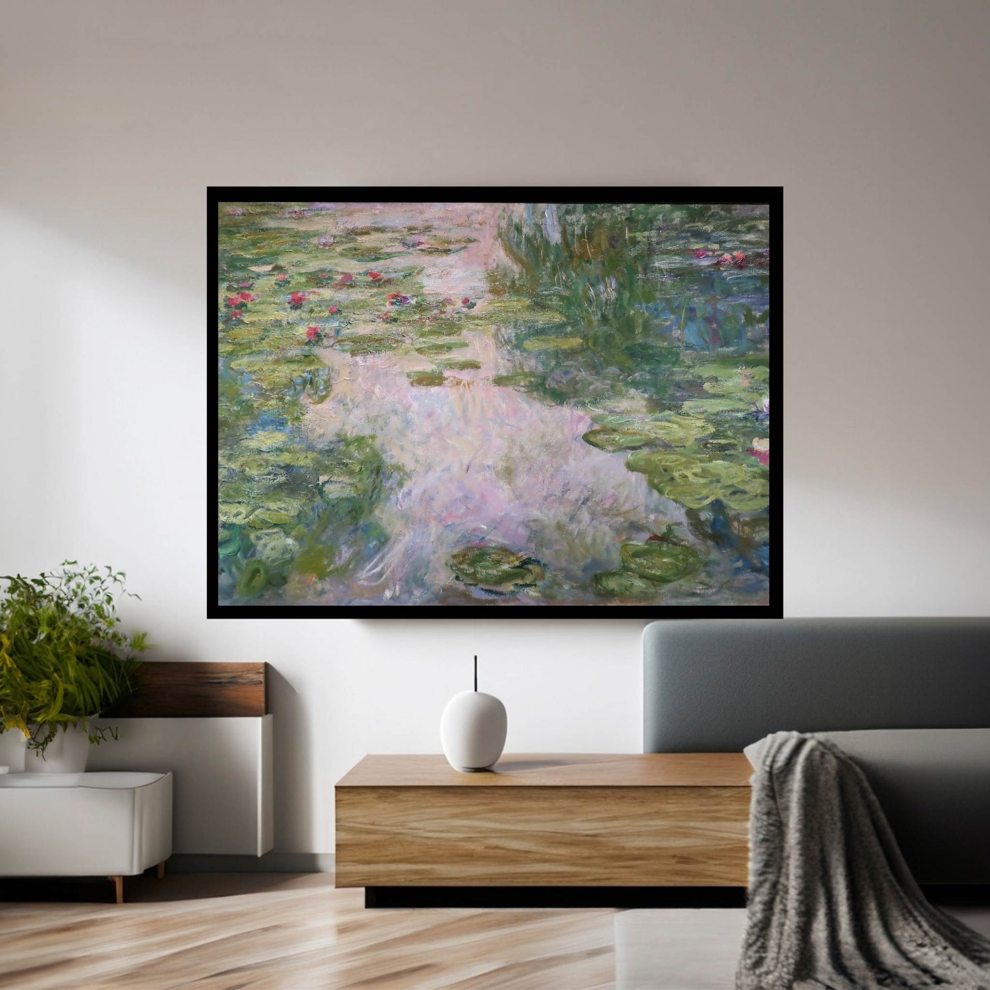 Water Lilies Canvas Wall Art - Y Canvas