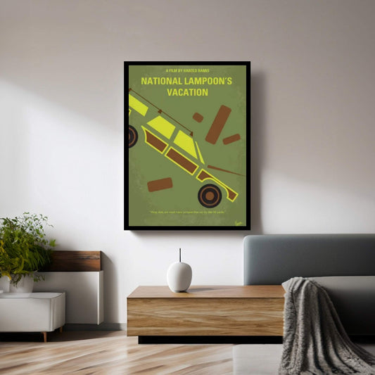 National Lampoon's Vacation Minimal Movie Poster Canvas Wall Art - Y Canvas