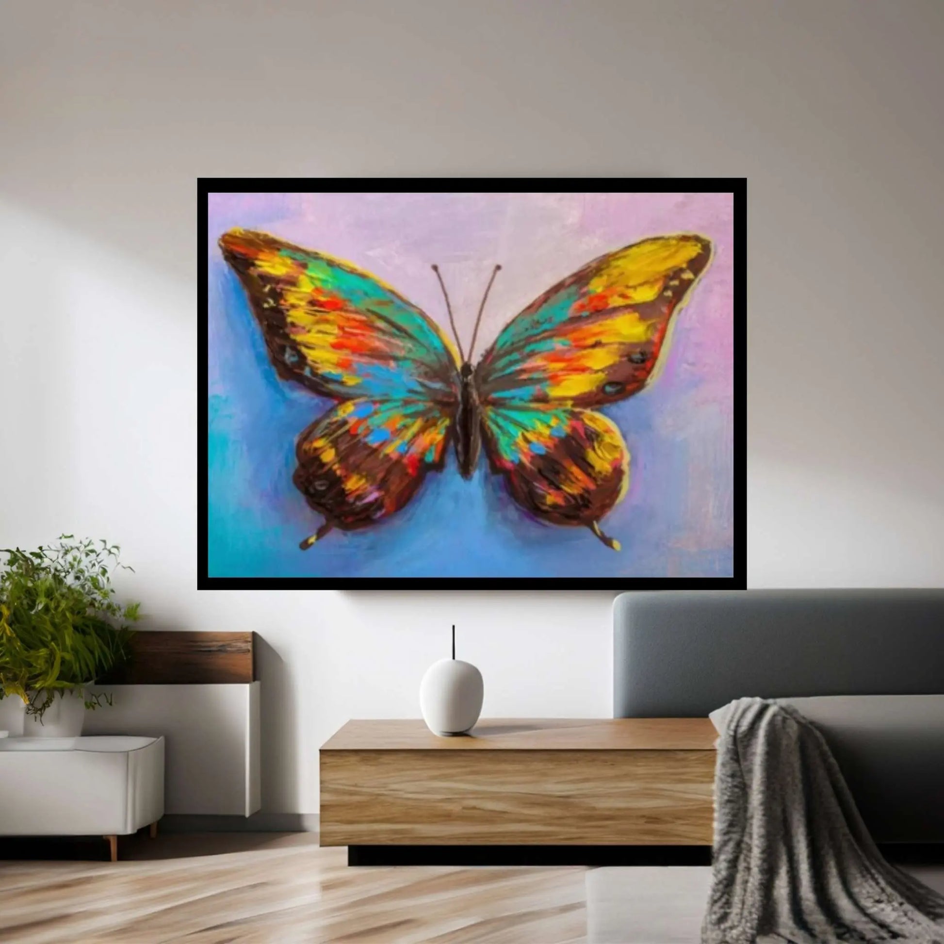 Butterfly Canvas Art Butterfly, Butterfly Wall Decor Animal Painting - Y Canvas