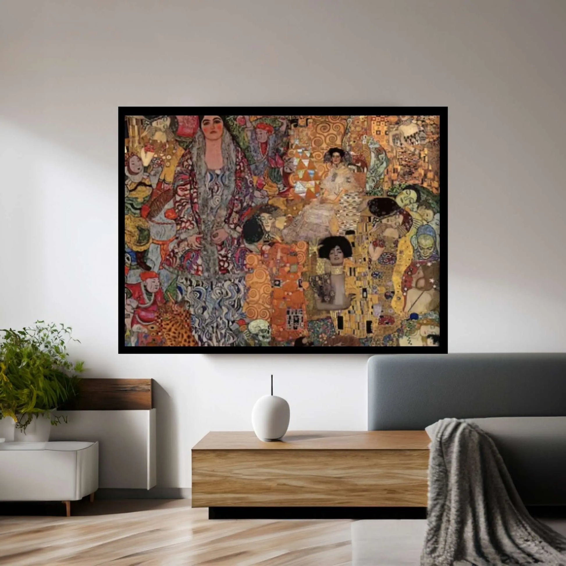 Collage Classical Art Canvas Poster By Gustav Klimt Art Canvas Poster - Y Canvas