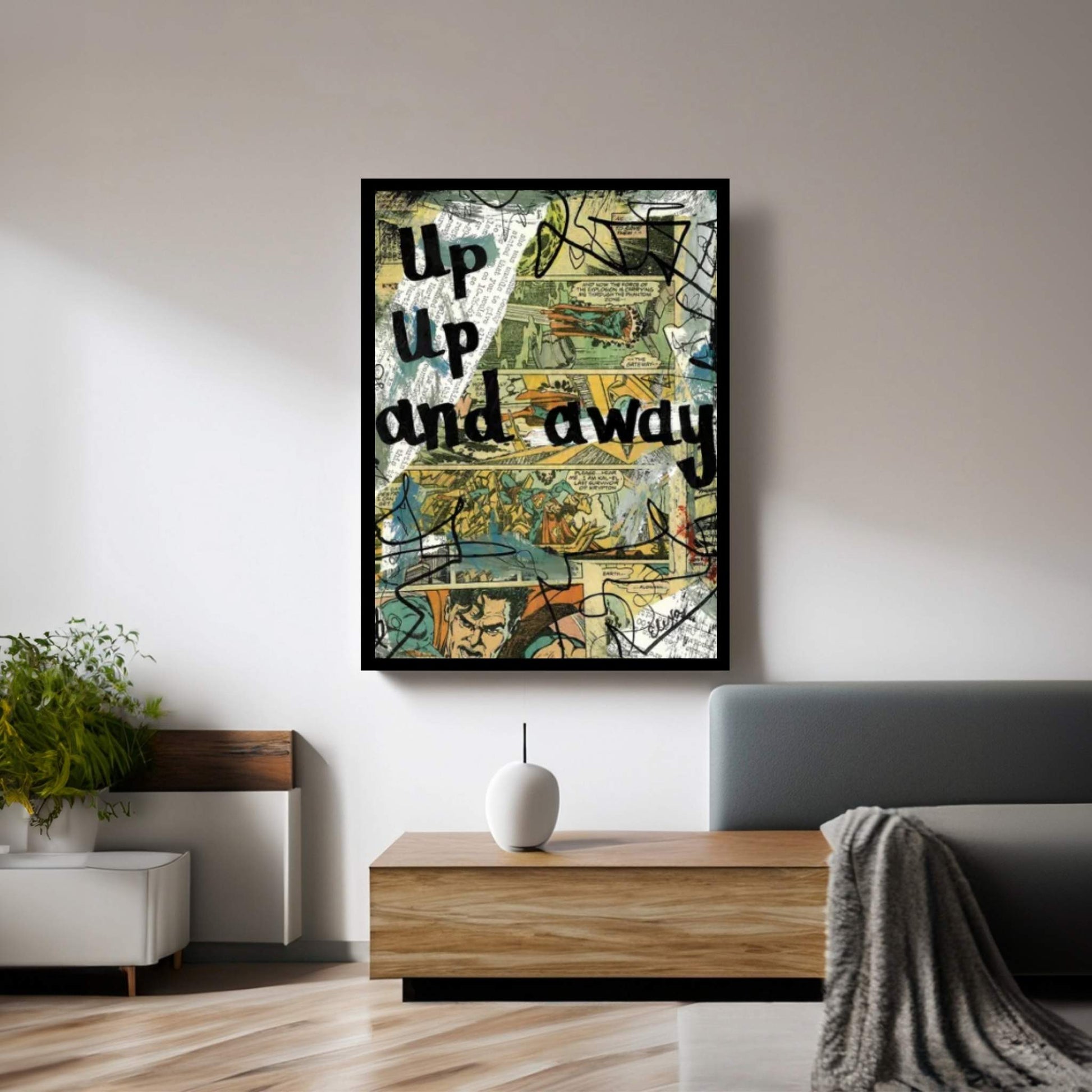 Up And Away Superman Canvas Wall Art - Y Canvas