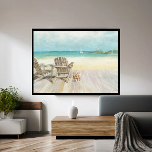 Seaside Morning No Window Canvas Wall Art - Y Canvas