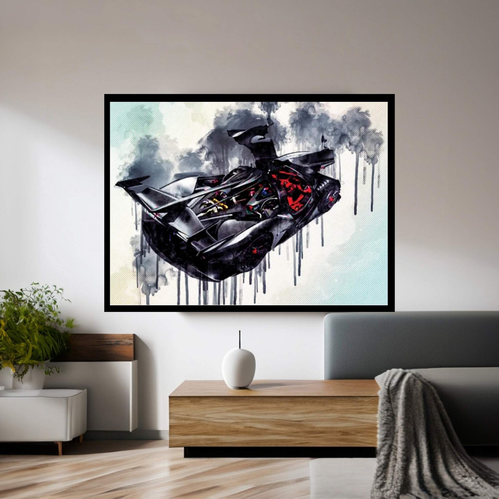 Apollo IE 2019 Red Interior Hypercar Supercar Racing Car Apollo Canvas Wall Art - Y Canvas