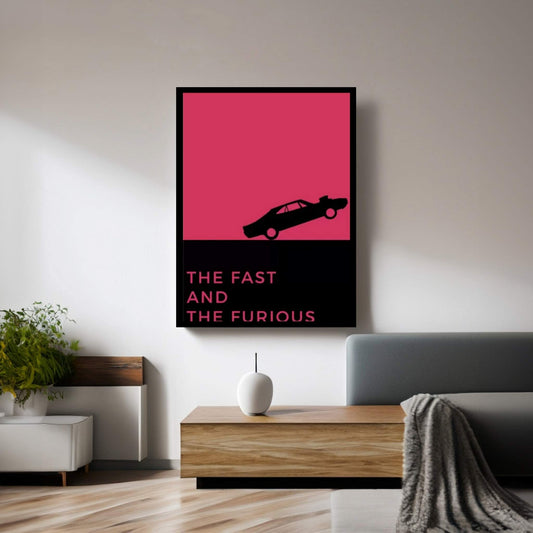 The Fast And The Furious Minimalist Poster Canvas Wall Art - Y Canvas