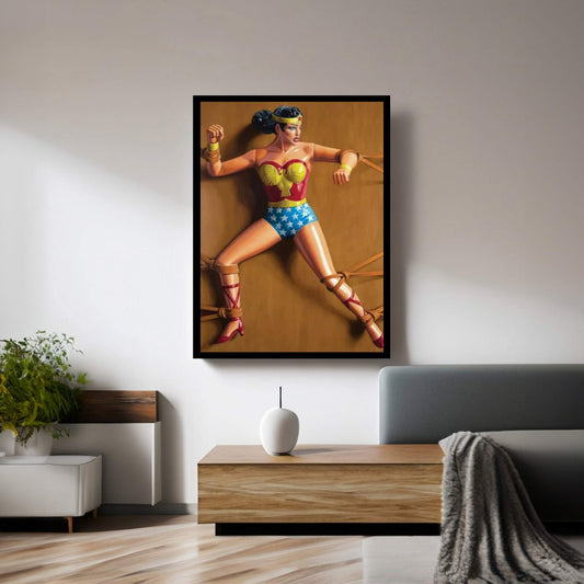 Trapped Wonder Woman Canvas Wall Art - Y Canvas