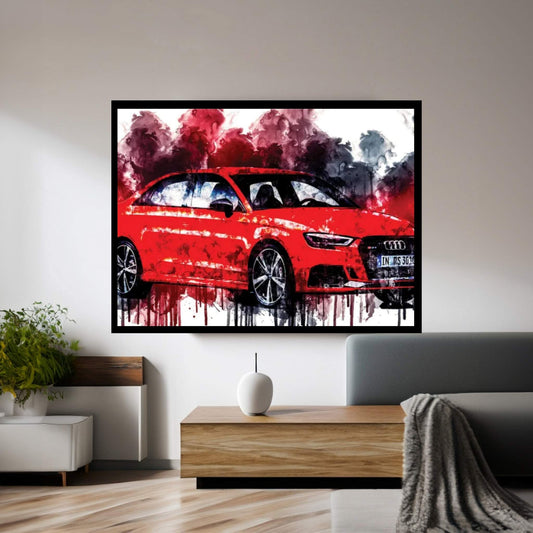 Car 2017 Audi RS3 Canvas Wall Art - Y Canvas