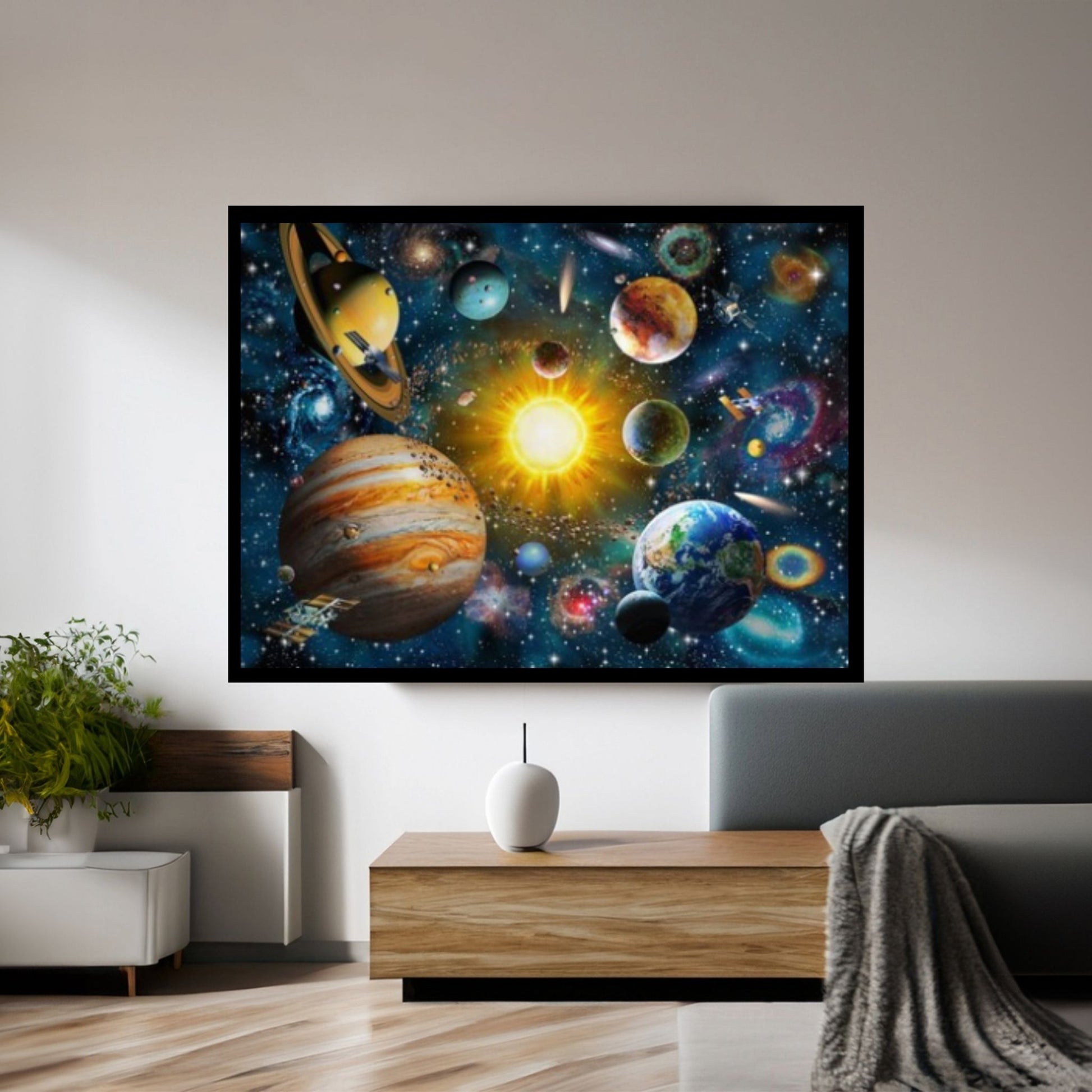 Amazing Solar System Outer Space Canvas Wall Art - Y Canvas