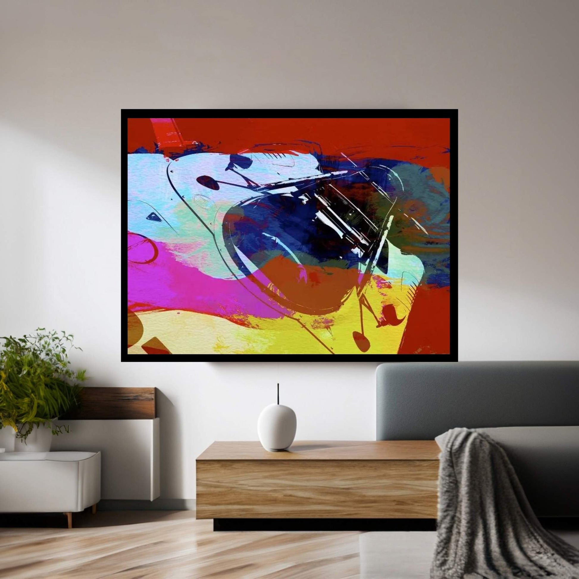 Porsche Watercolor Canvas Wall Art - Y Canvas