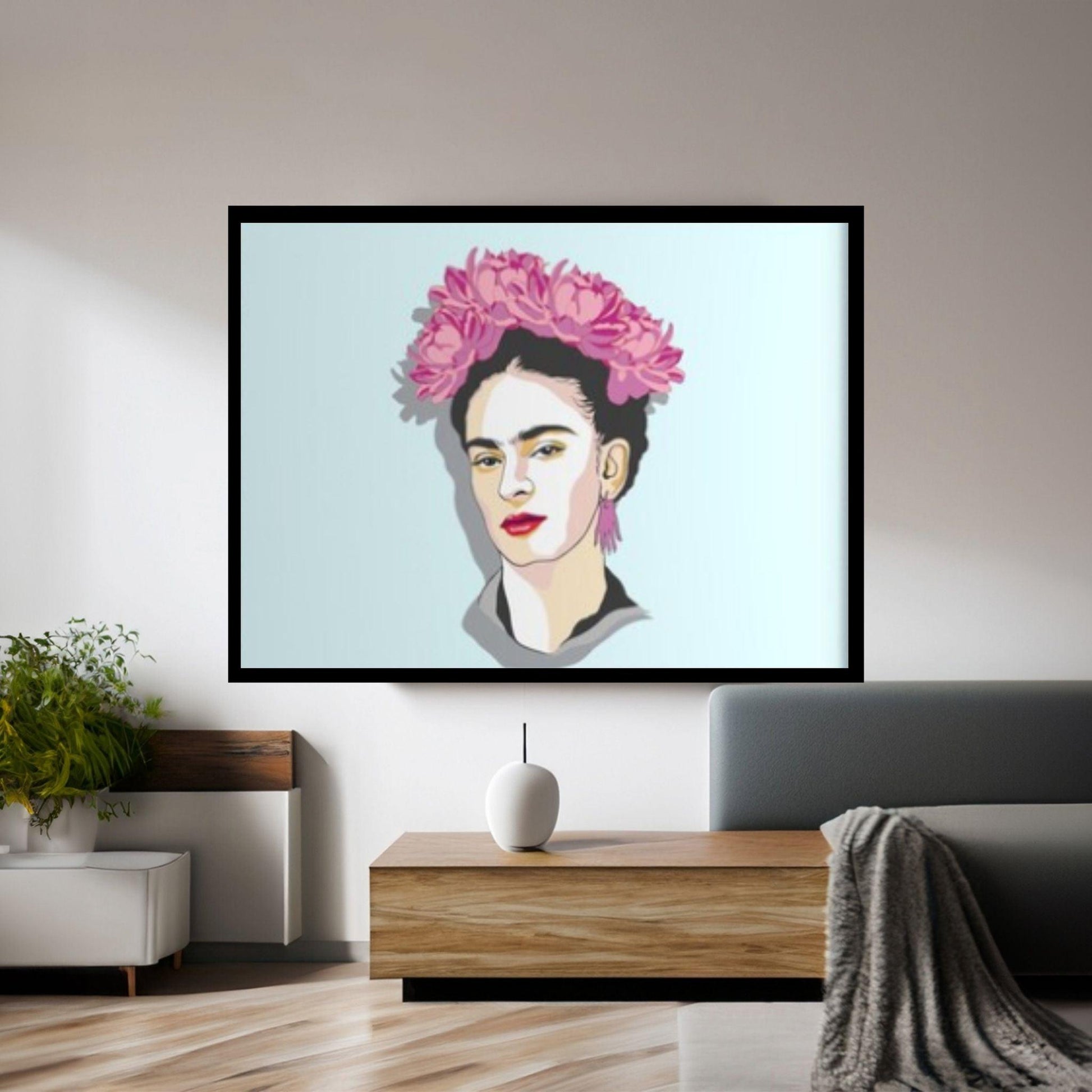 Frida Kahlo Art Canvas Frida Kahlo Wall Art, Mexican Floral Feminist Art Canvas Printed Picture - Y Canvas