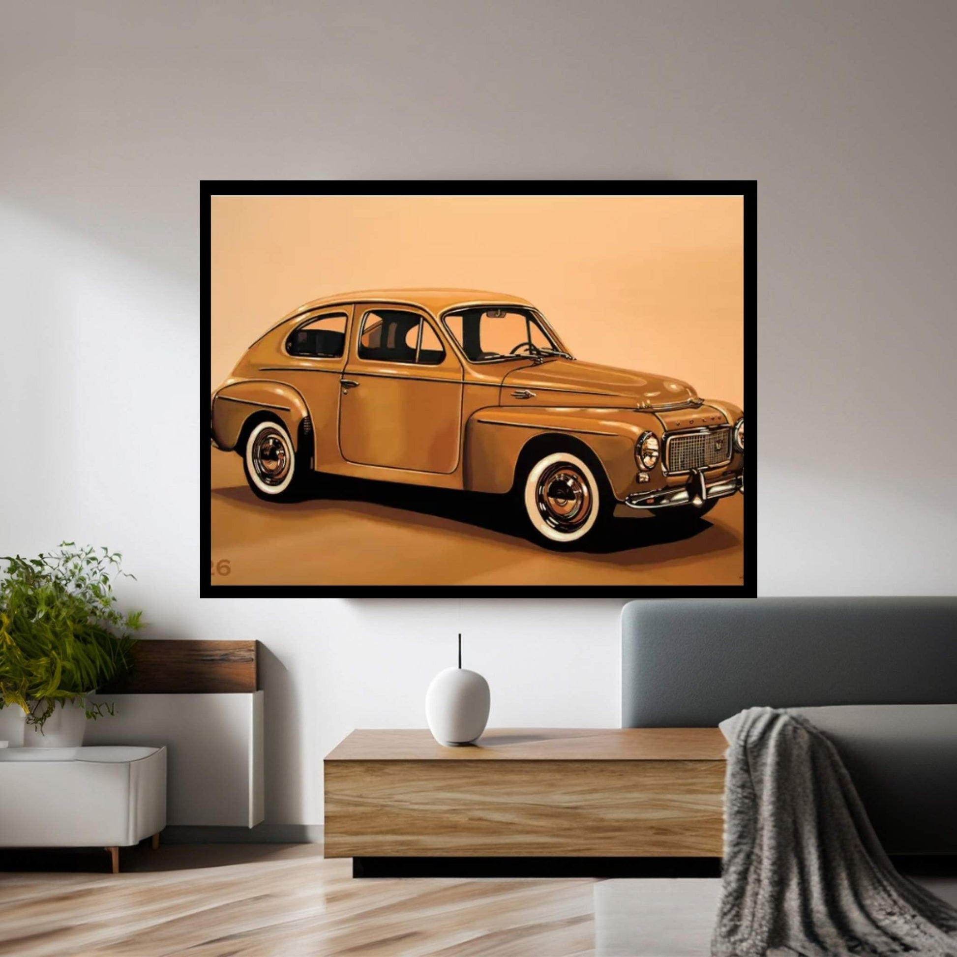 Volvo PV 544 1958 Canvas Wall Art - Y Canvas