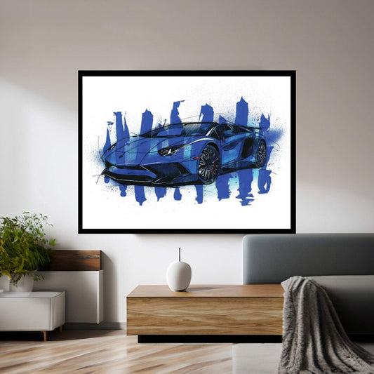 Aventador SV LP750-4 Canvas Wall Art - Y Canvas