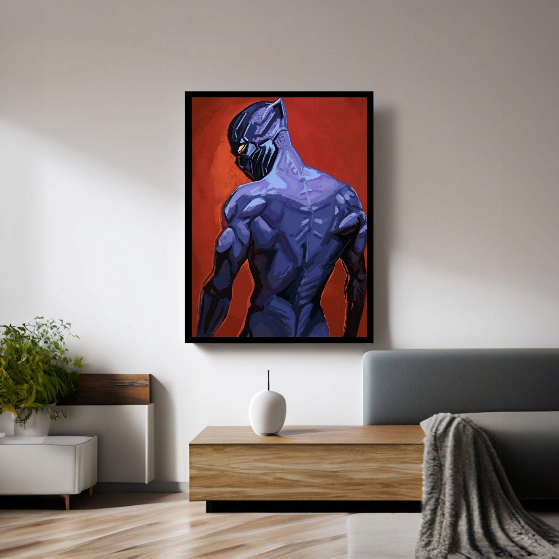 Black Panther Canvas Wall Art - Y Canvas