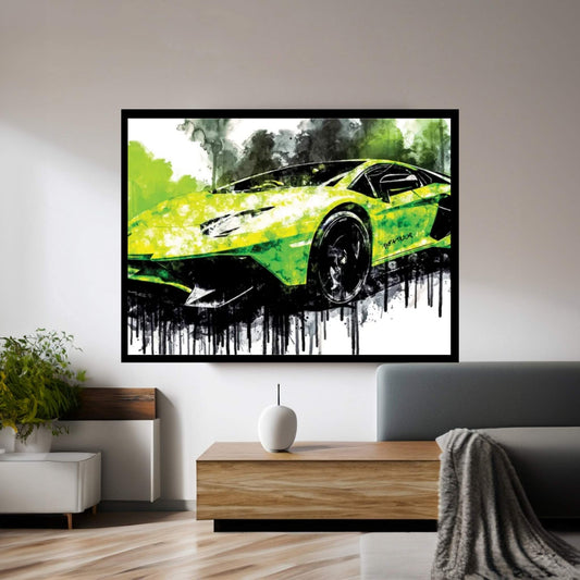 2017 Mcchip DKR Lamborghini Aventador Vehicle CLXII Canvas Wall Art - Y Canvas