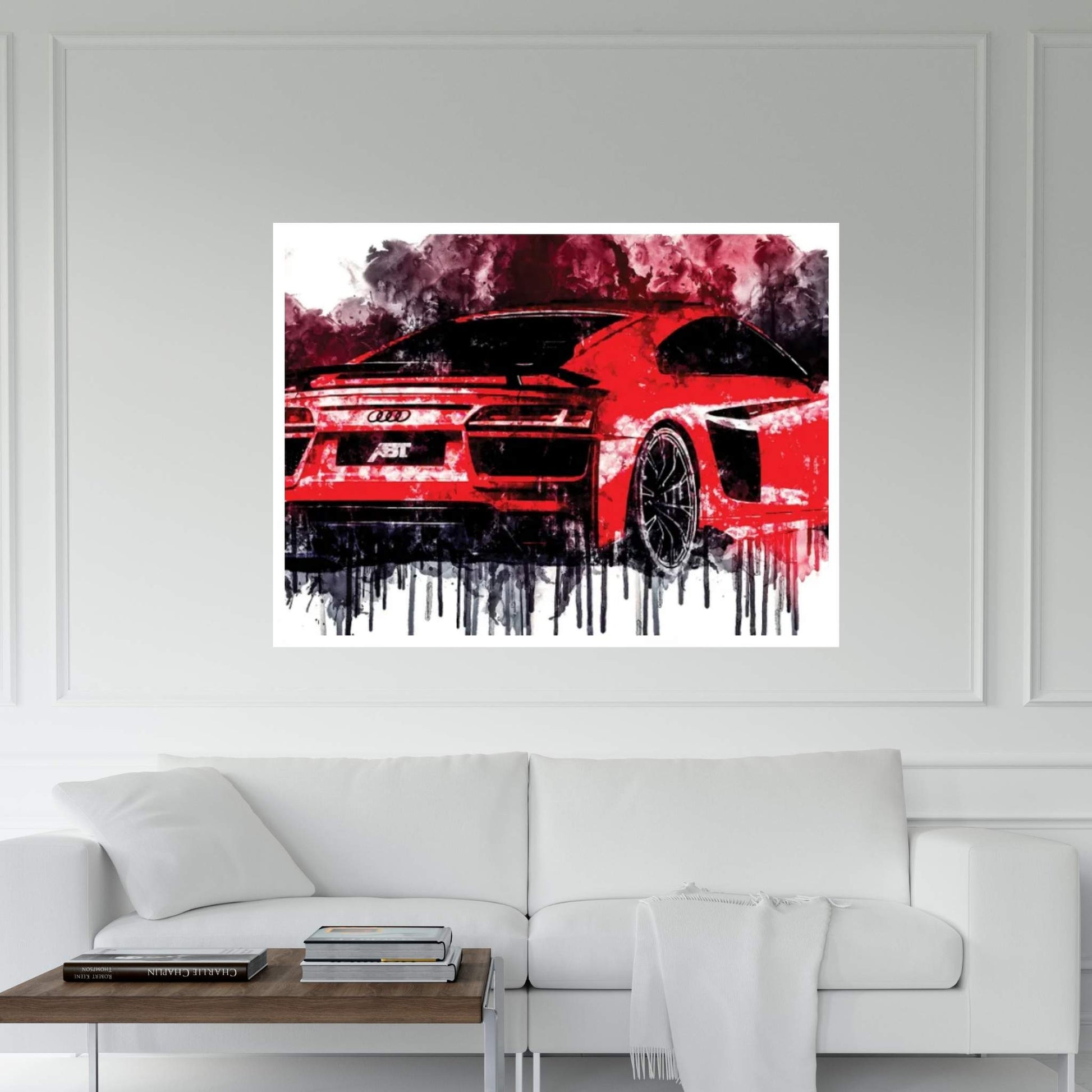 Car 2017 ABT Audi-R8 Canvas Wall Art - Y Canvas