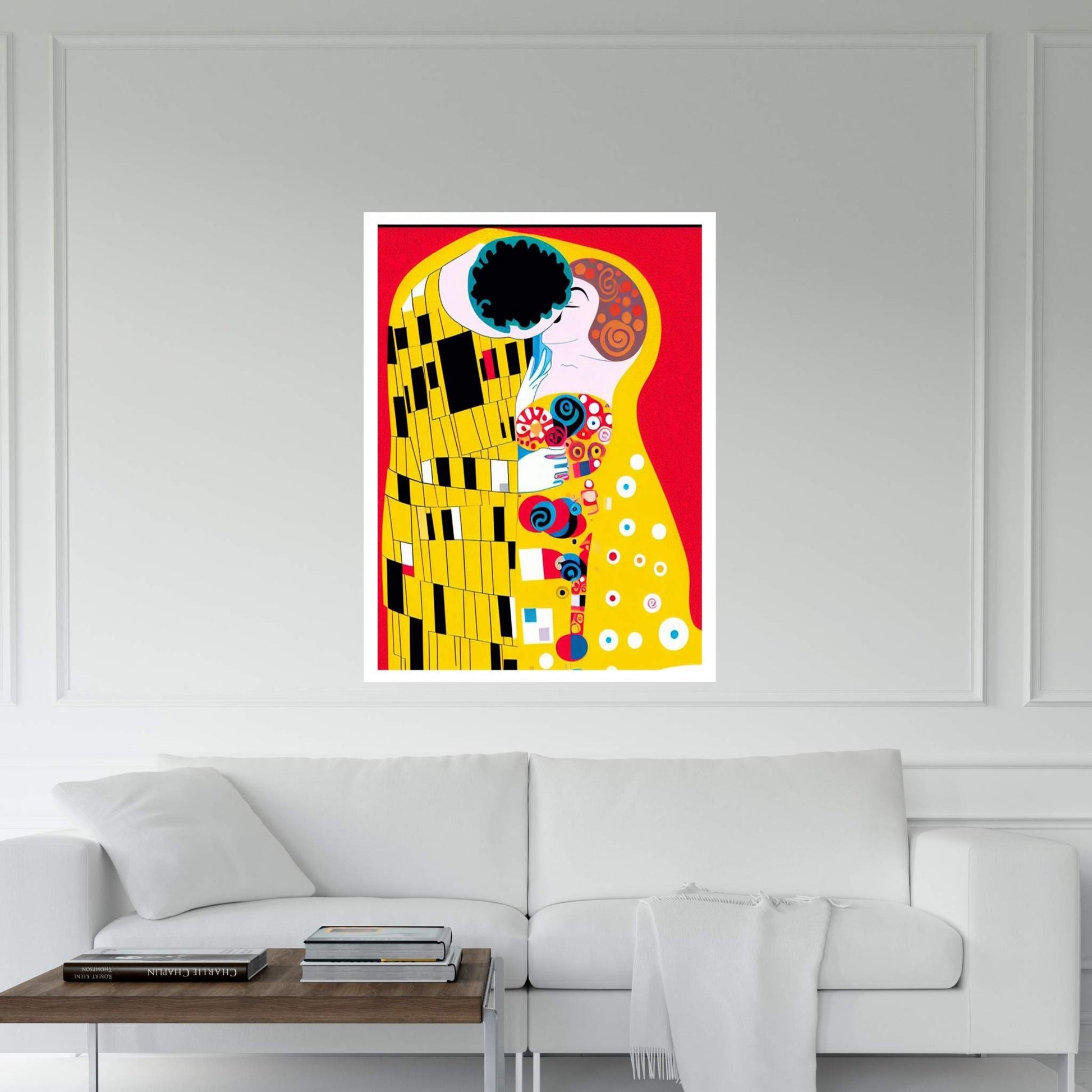 Gustav Klimt's The Kiss: Canvas Wall Art Reproduction Home Decor - Y Canvas