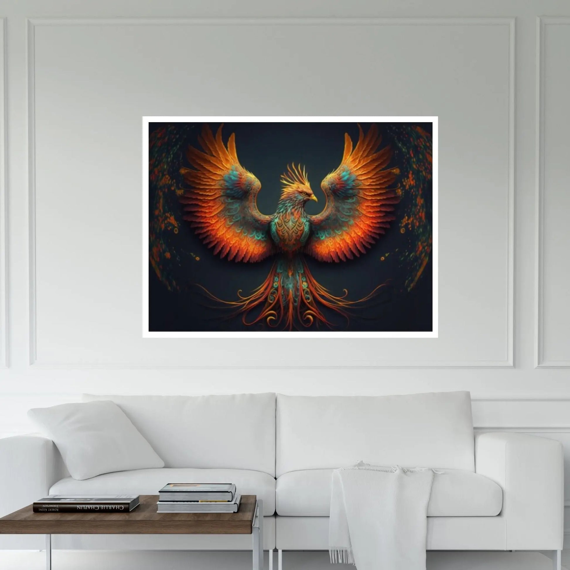 War Bird Mythological Red Bird Legendary Bird Canvas Wall Art - Y Canvas