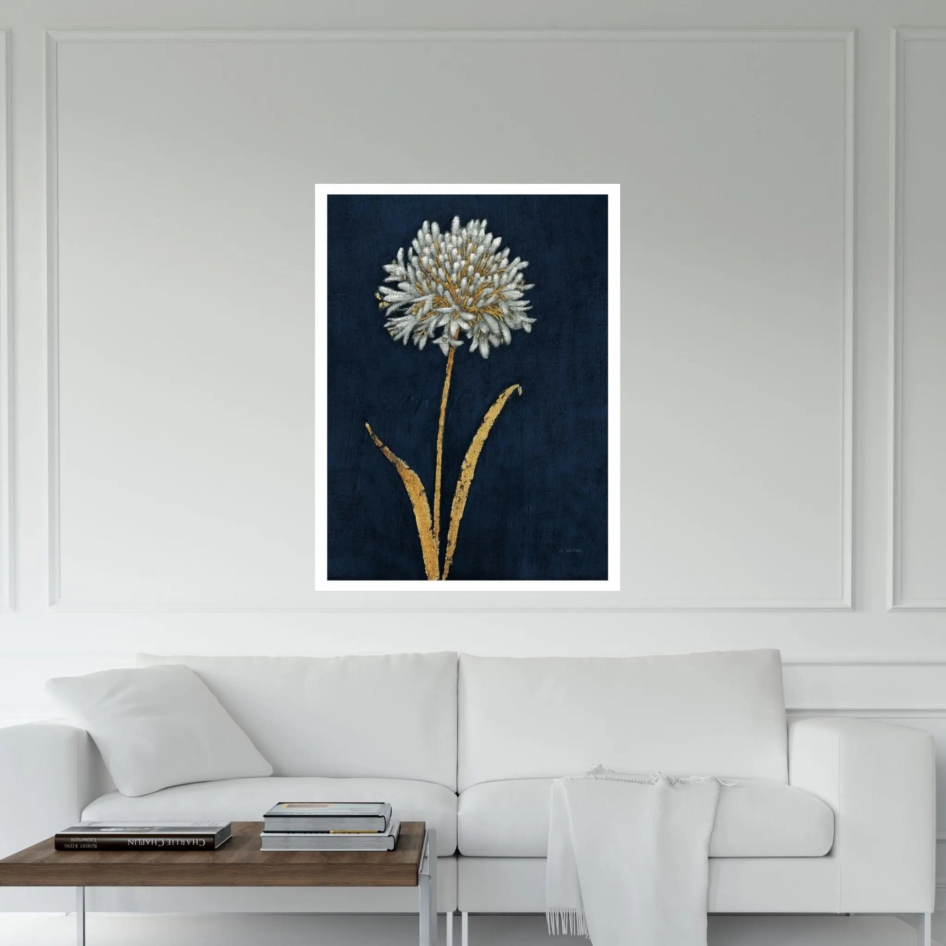 Shimmering Summer I Indigo Crop Canvas Wall Art - Y Canvas