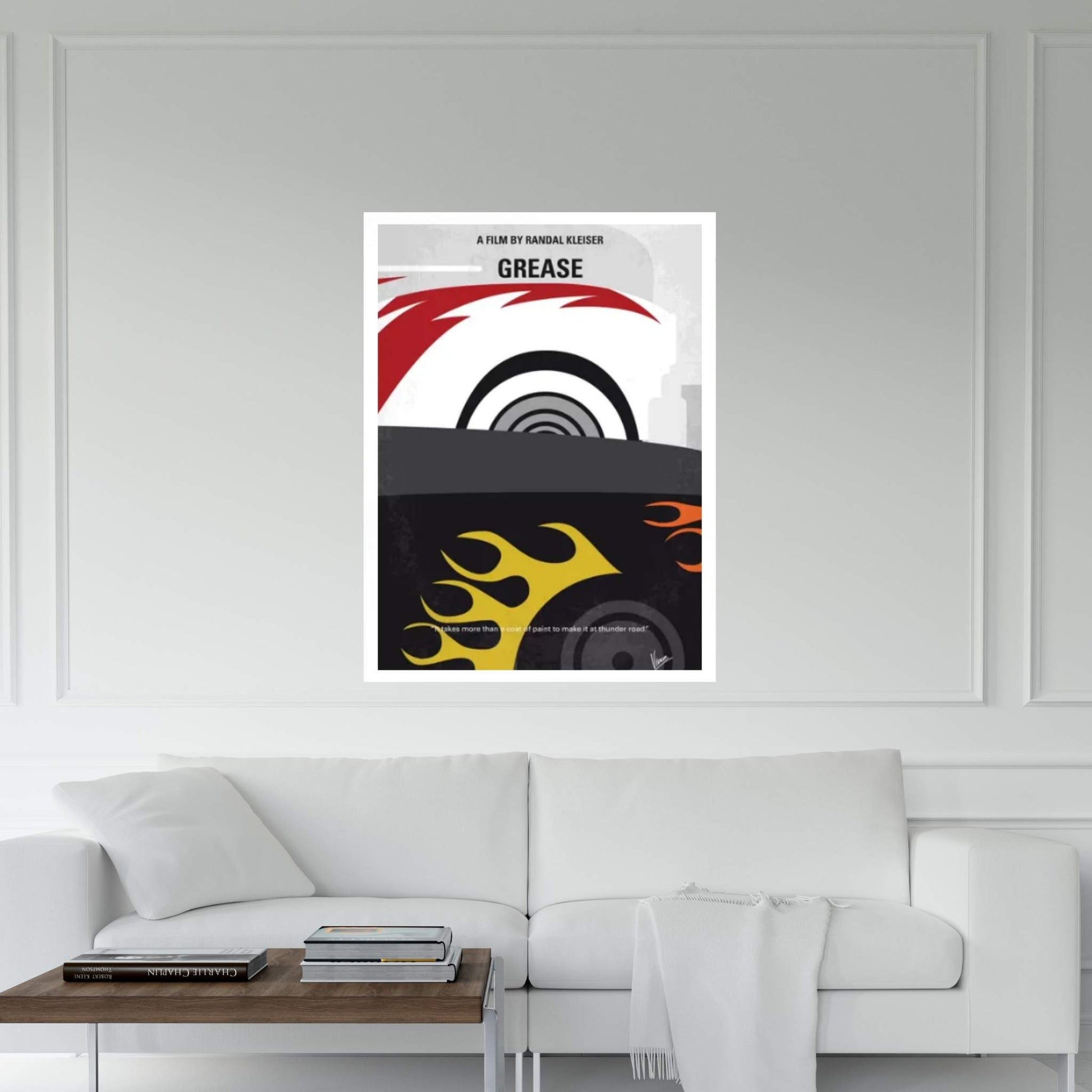 Grease Minimal Movie Poster Canvas Wall Art - Y Canvas