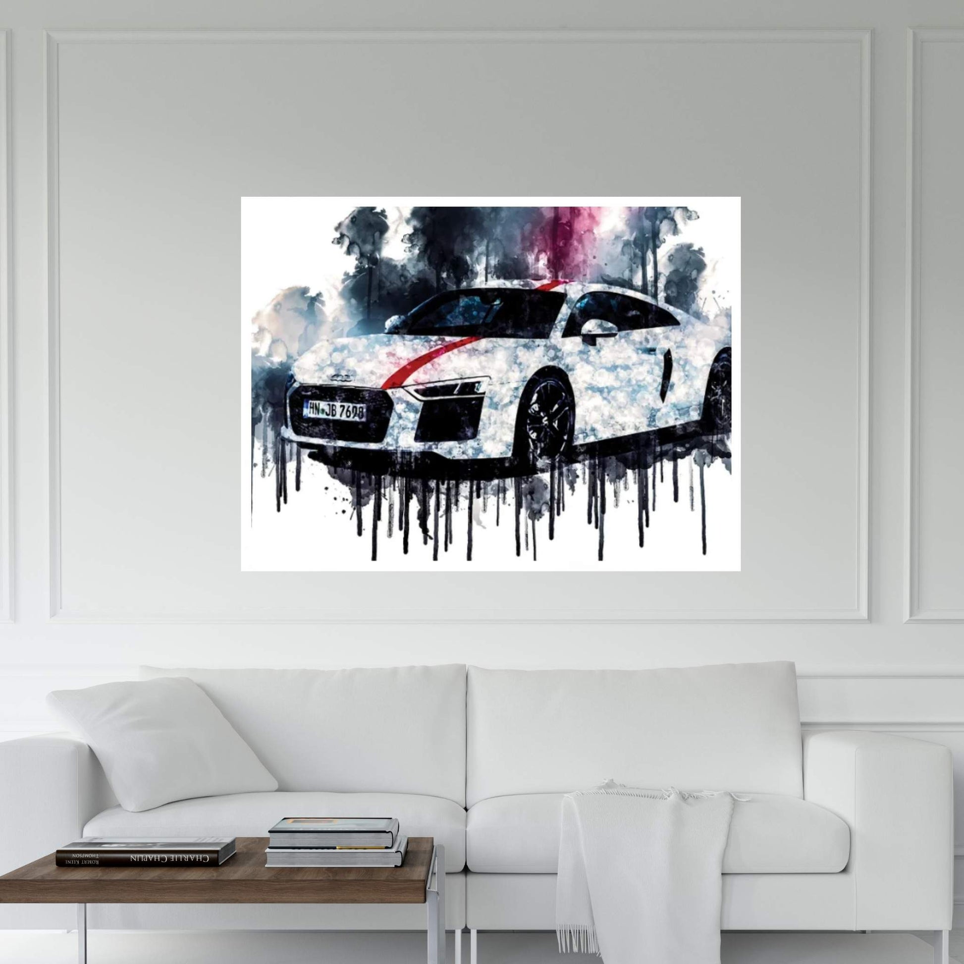 2018 Audi R8 V10 RWS Canvas Wall Art - Y Canvas