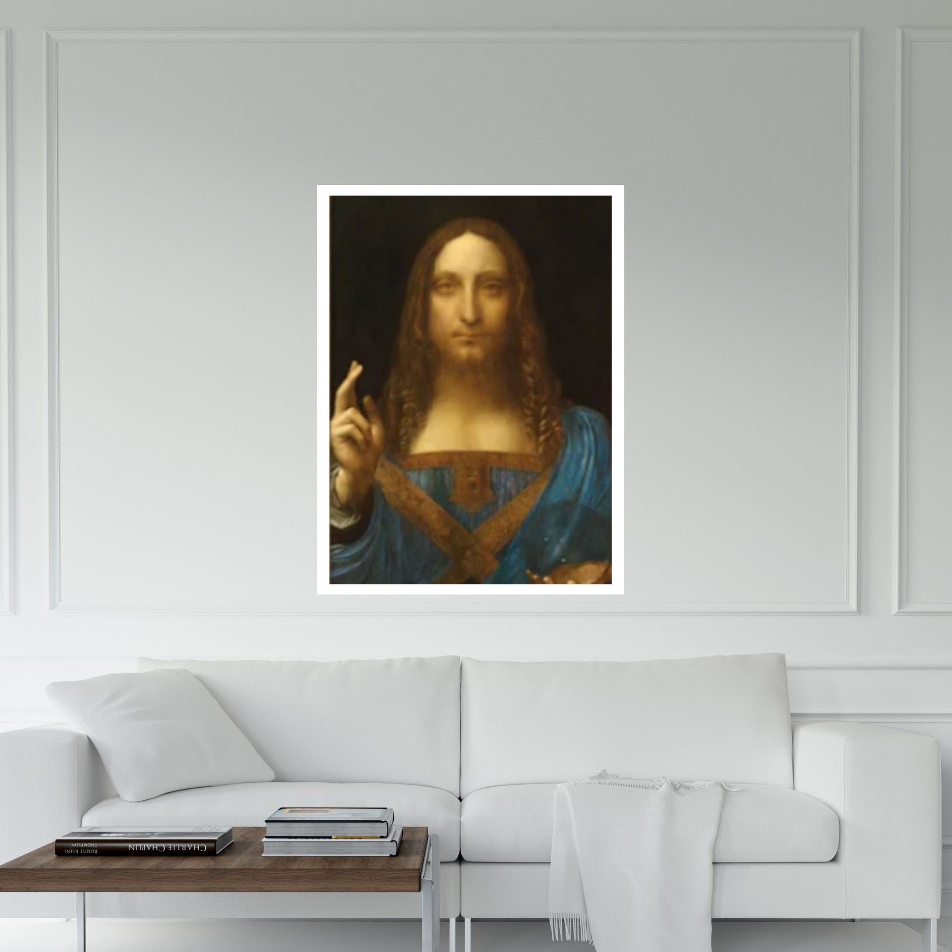 Leonardo da Vinci, Salvator Canvas Wall Art Mundi (1500),Salvator Mundi print, Leonardo da Vinci poster - Y Canvas