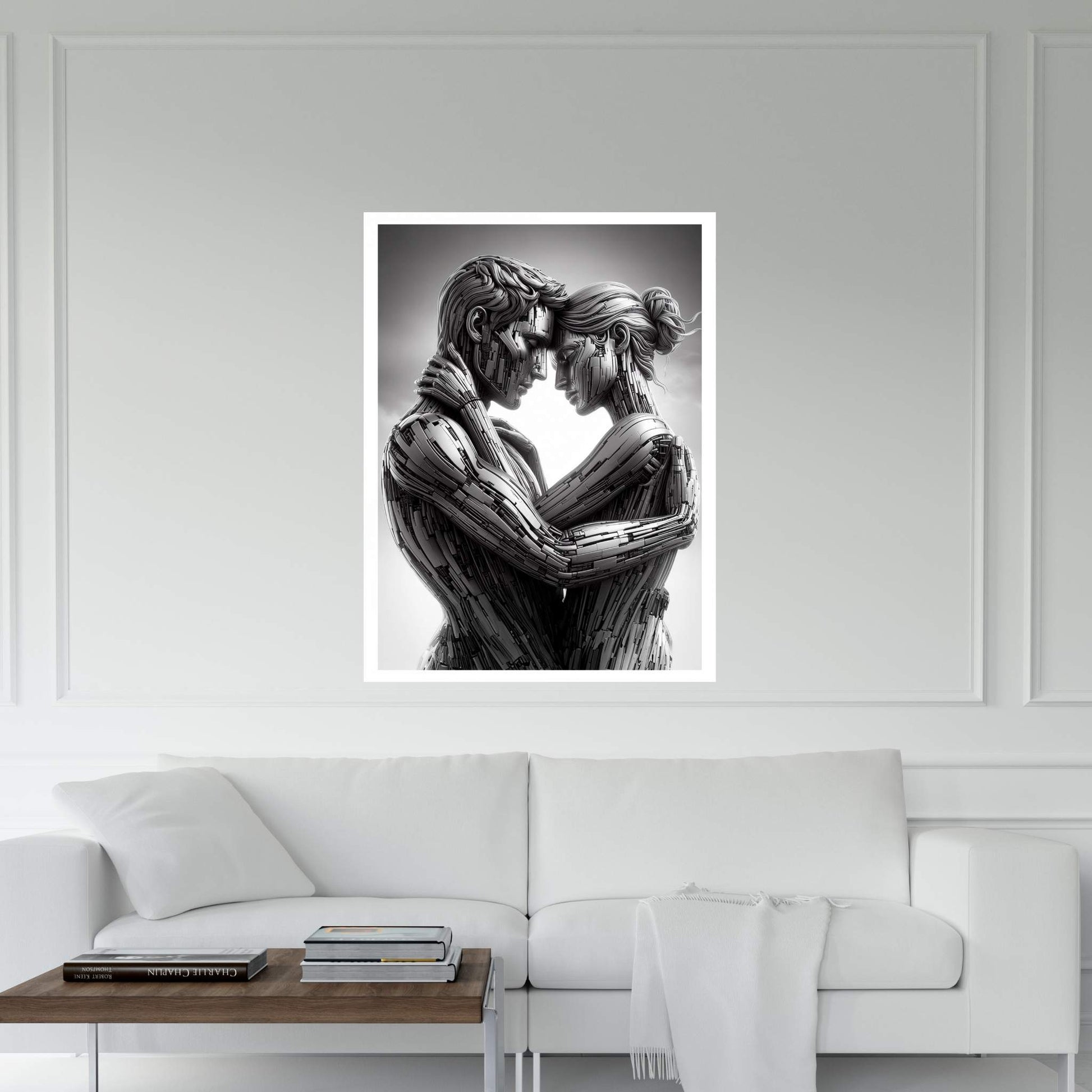 Metalic Love Couple Canvas Wall Art - Y Canvas