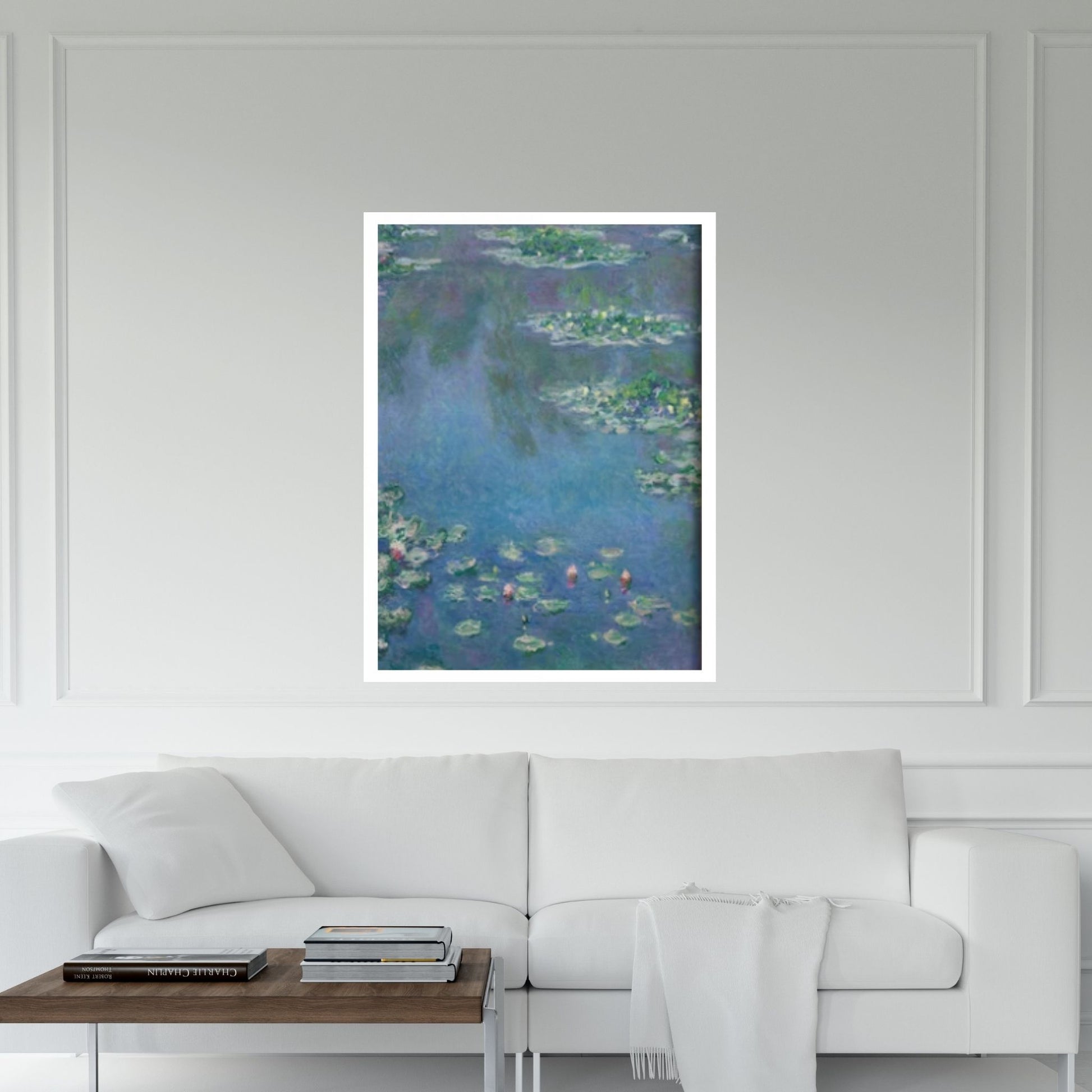 Claude Monet Exhibition Prints, Claude Monet Floral Print, Landscape wall arti Water lilies Claude Monet - Y Canvas