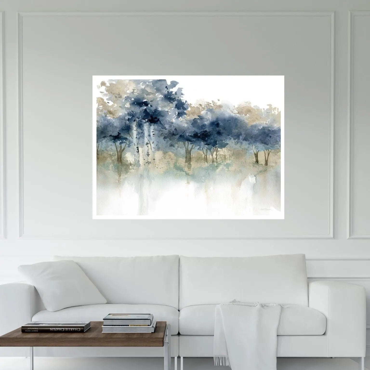 Water's Edge Abstract Canvas Wall Art - Y Canvas