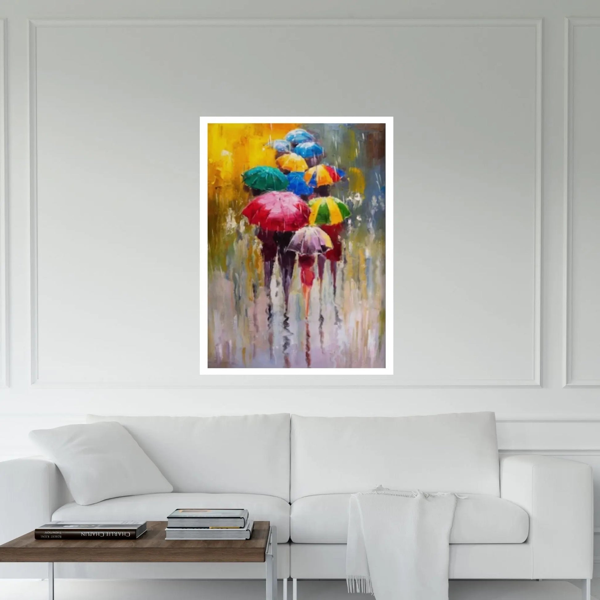 Color People Umbrella Canvas WAll Art Home Decor Poster Print - Y Canvas