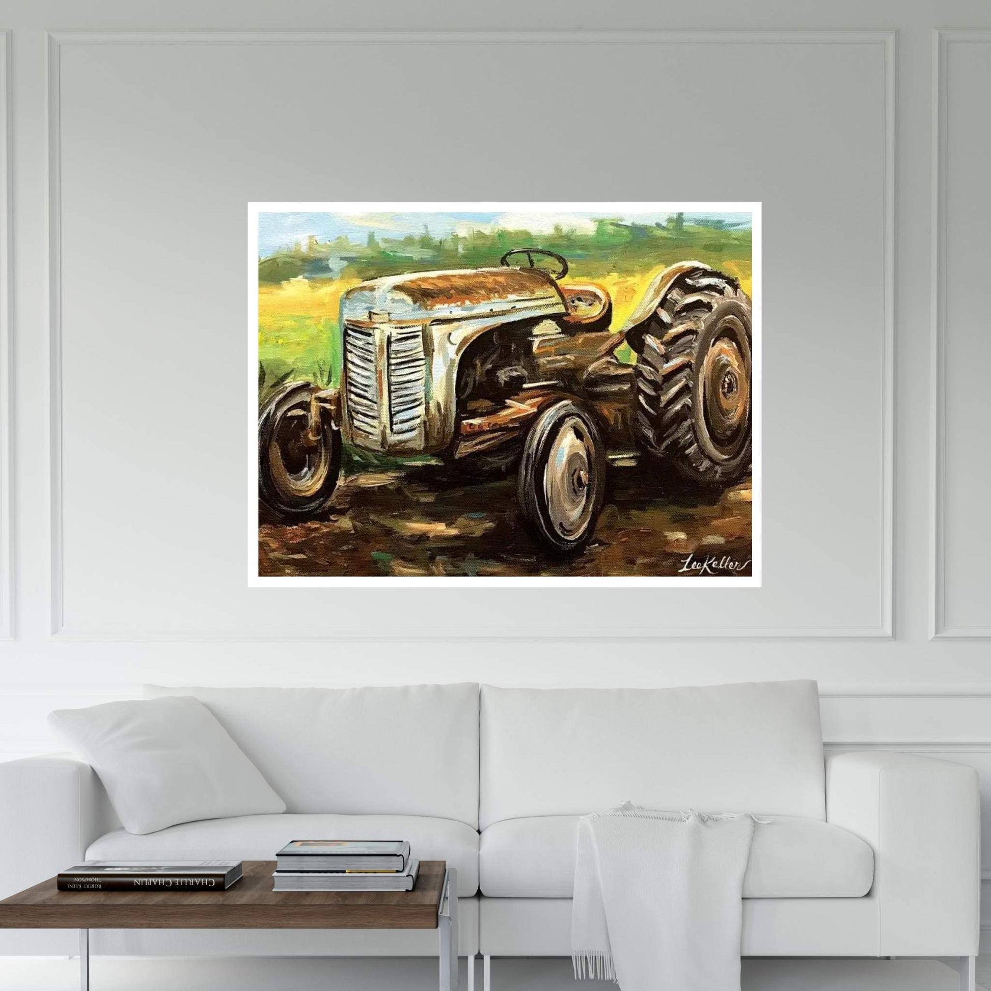 Vintage Tractor Canvas Wall Art - Y Canvas