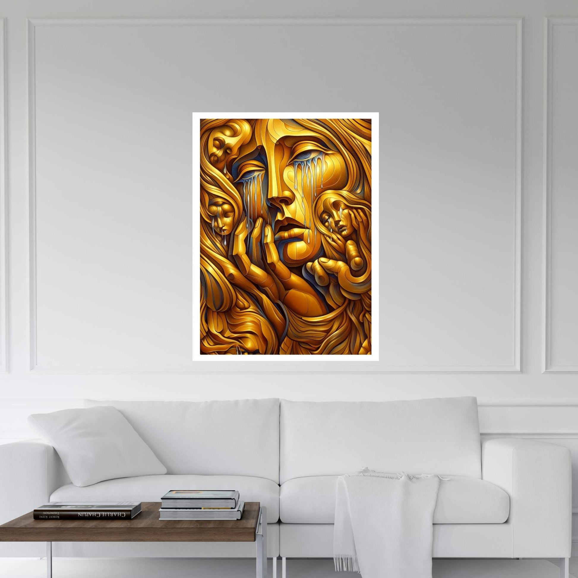 The Golden Tears Gustav Klimt Modern Abstract Reproduction Canvas Wall Art - Y Canvas